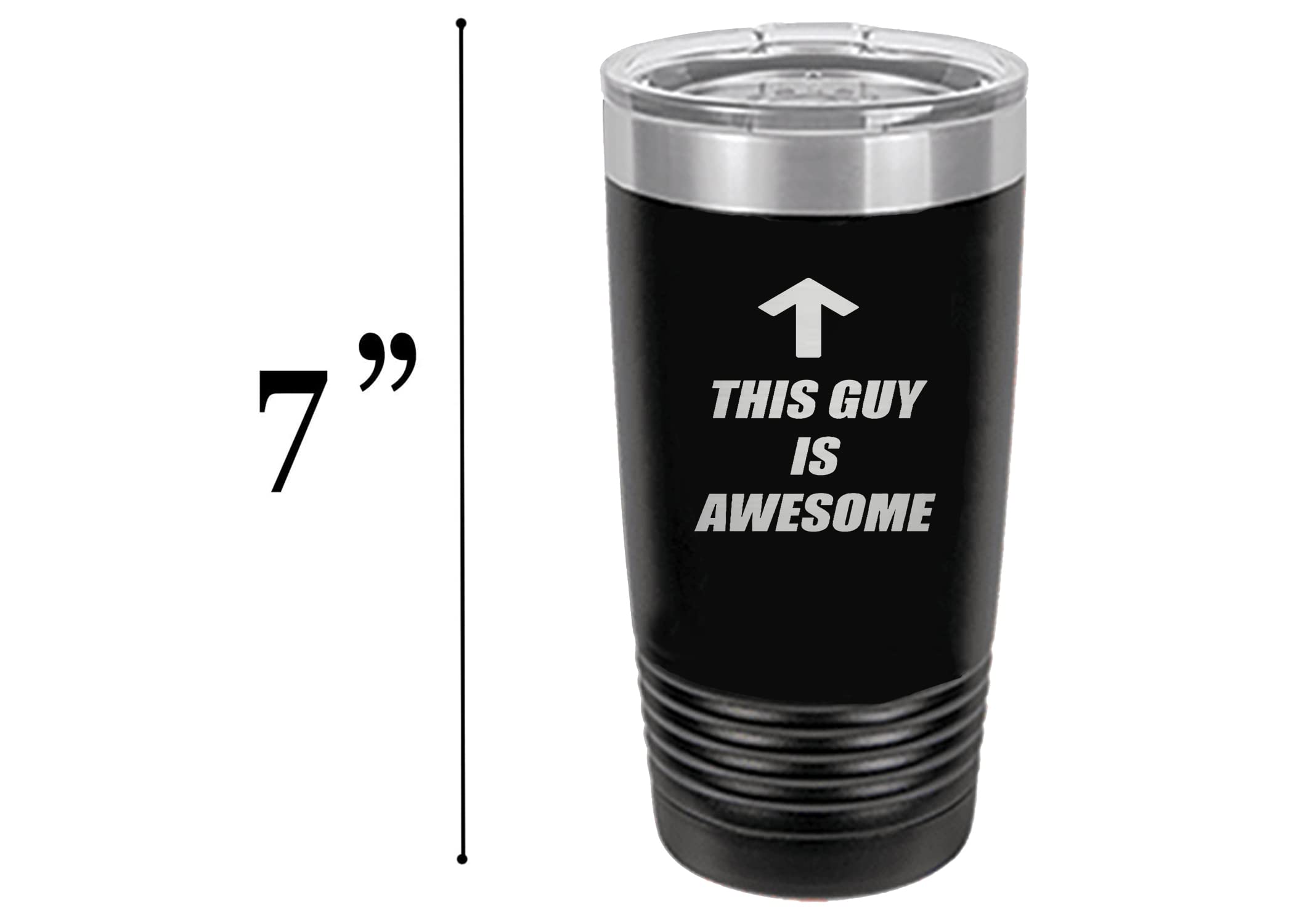 Rogue River Tactical Funny This Guy Is Awesome 20 Oz Travel Tumbler Mug Cup W/Lid Stainless Steel Sarcastic Work Gift For Dad Fa