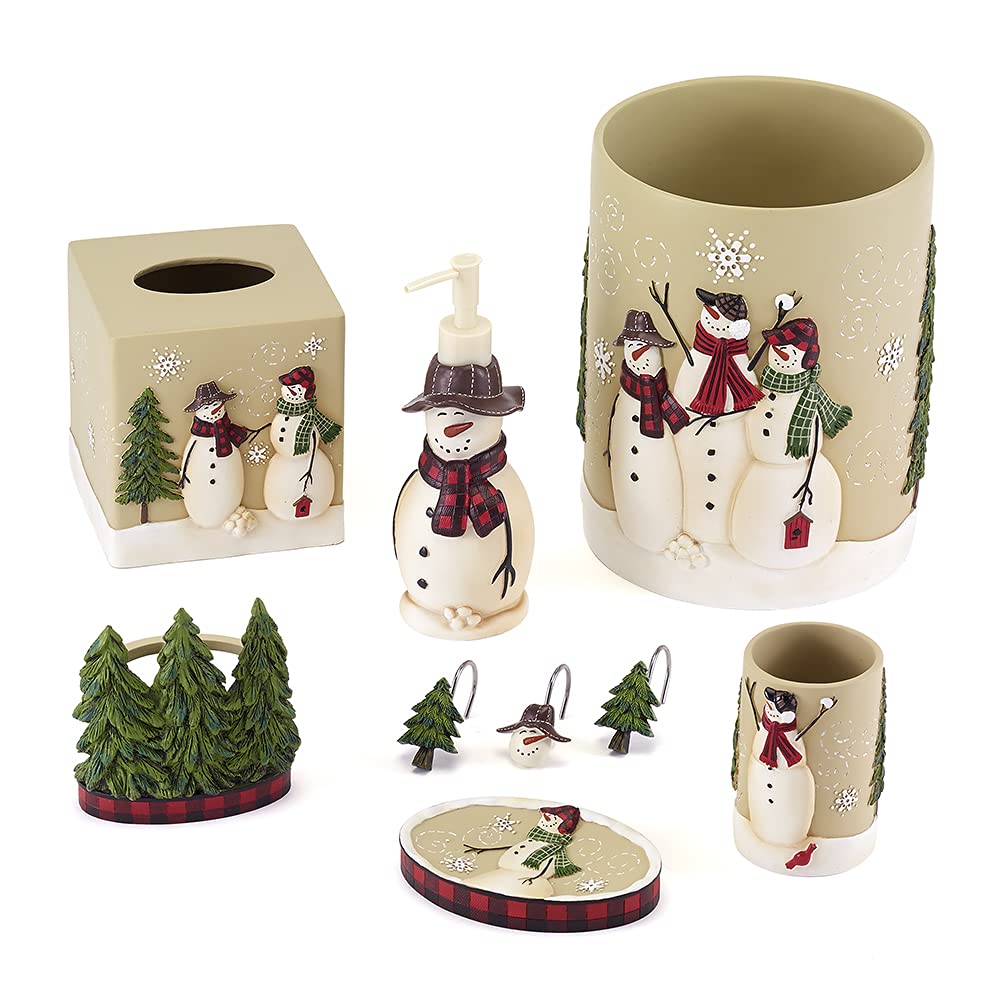 Avanti Linens - Soap Dish, Countertop Accessories, Holiday Inspired Home Decor (Snowmen Gathering Collection)