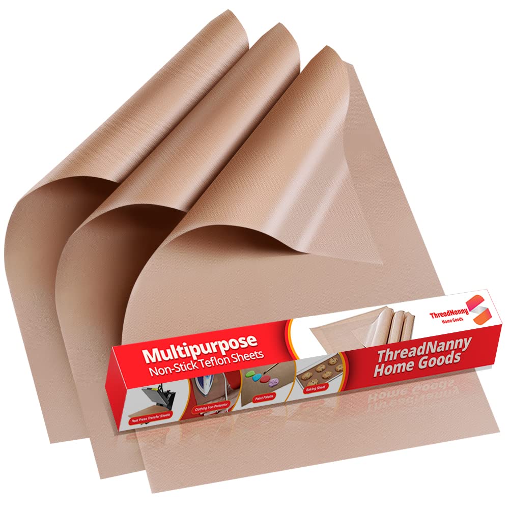 Teflon Sheets For Heat Press And Baking - Reusable Ptfe Oven Liners, Premium Teflon Sheet For Baking - Heat Resistant Teflon She