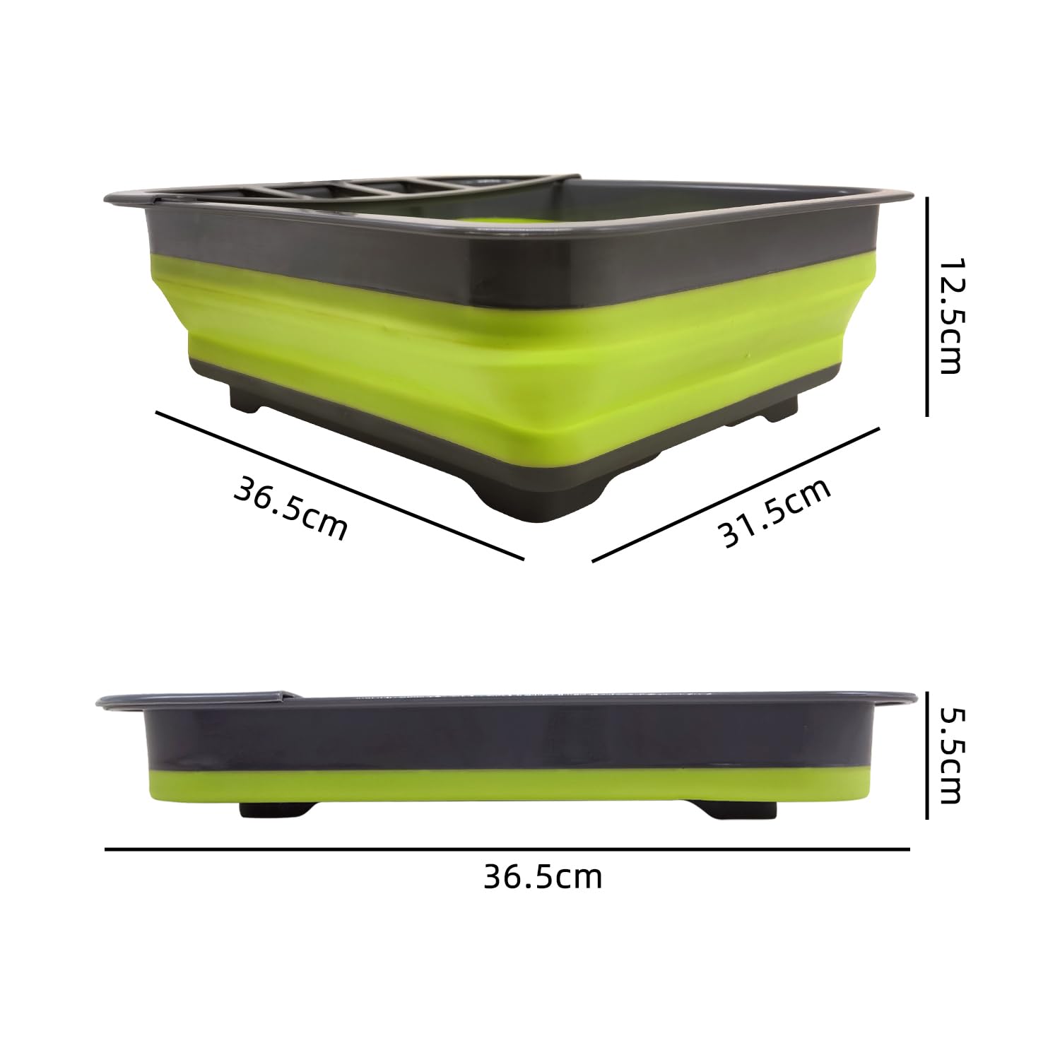 Thanstar Collapsible Dish Drying Rack For Rv Campers Portable Dinnerware Drainer Organizer For Kitchen Travel Trailer-Green