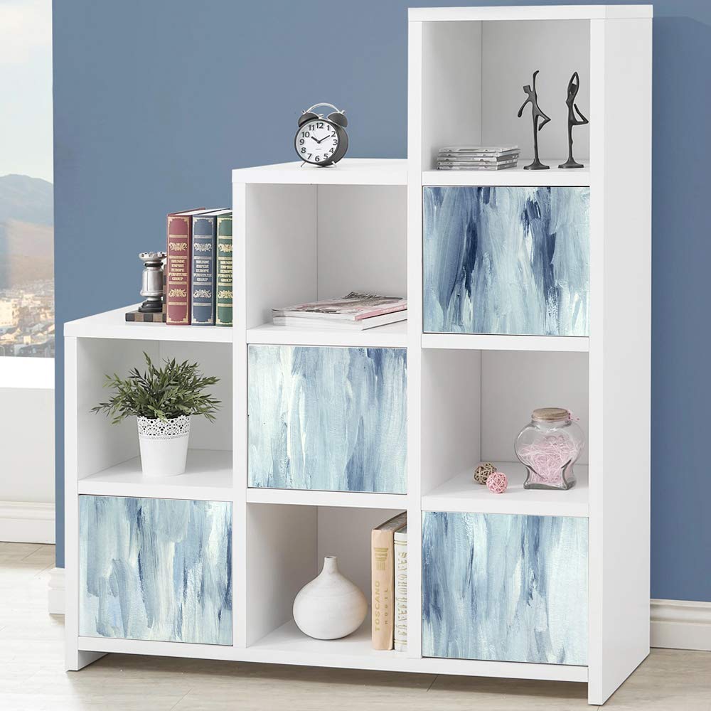 Self-Adhesive Dresser Sticker, Peel And Stick Furniture Skin, Removable Shelf Unit Decals Sticker (009, Expedit/Kallax)