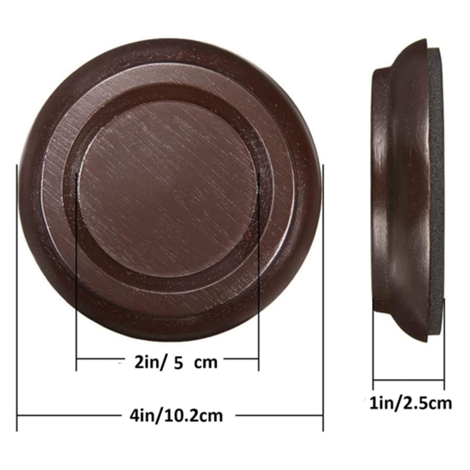 Piano Caster Cups,Piano Floor Wood Protector,Piano Caster Pads Non-Slip  Anti-Noise Foot For Piano,4 Cups