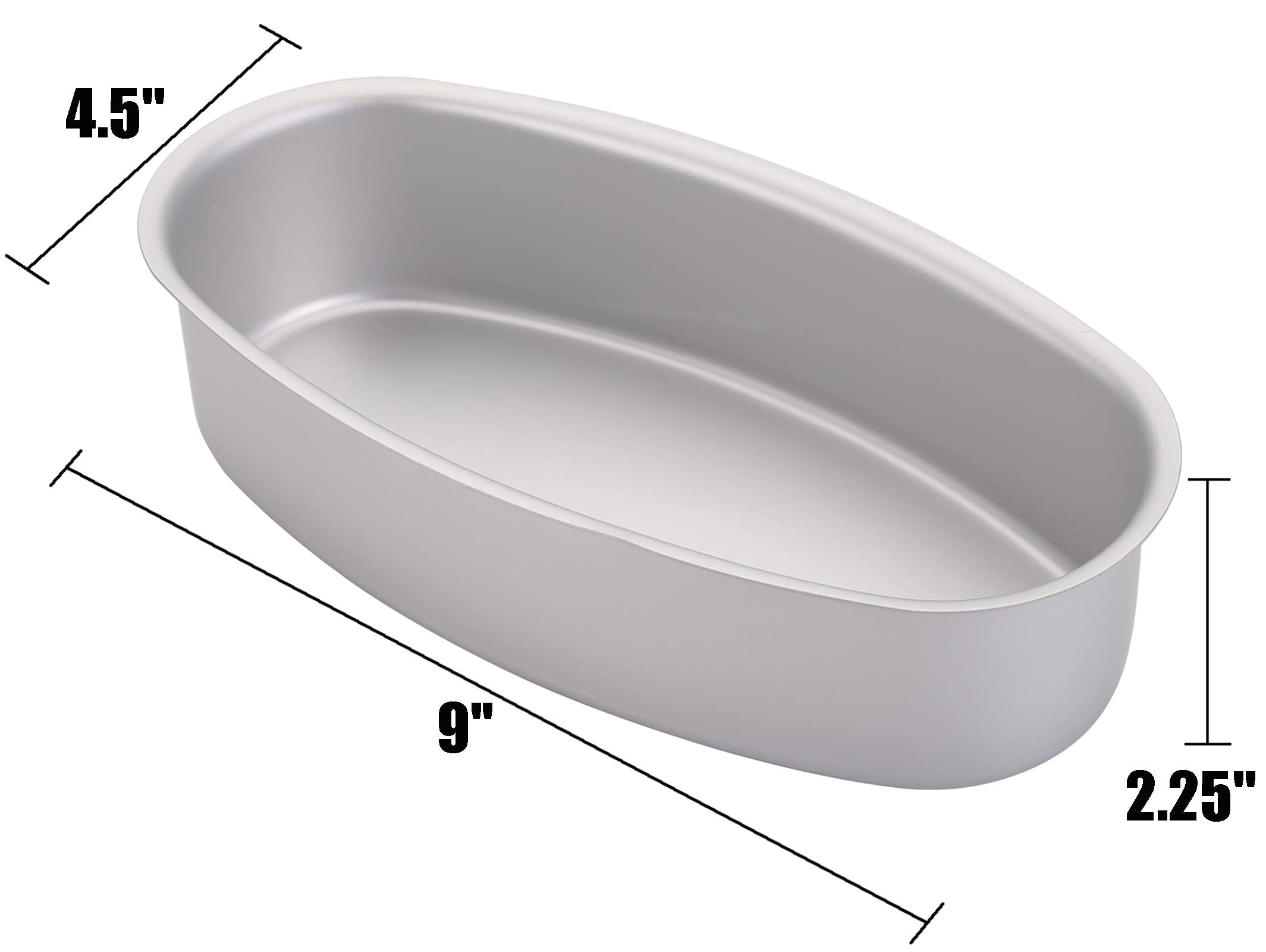 Yesland 4 Packs Oval Cheesecake Pan - 8 Inch Non-Stick Oval Cake Bread And Meat Bakeware - Aluminum Breads Loaf Pans/Cake Mold F