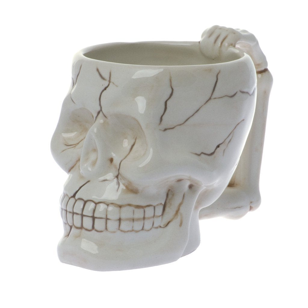 Human Skull Novelty Coffee Mug  Diabolical Bonehead Cup Ceramic 16 oz. Pacific Trading