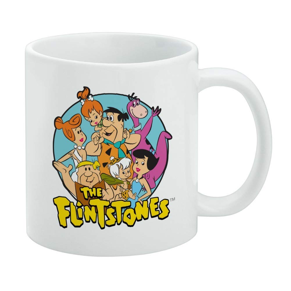 Graphics & More The Flintstones Group Ceramic Coffee Mug, Novelty Gift Mugs For Coffee, Tea And Hot Drinks, 11Oz, White
