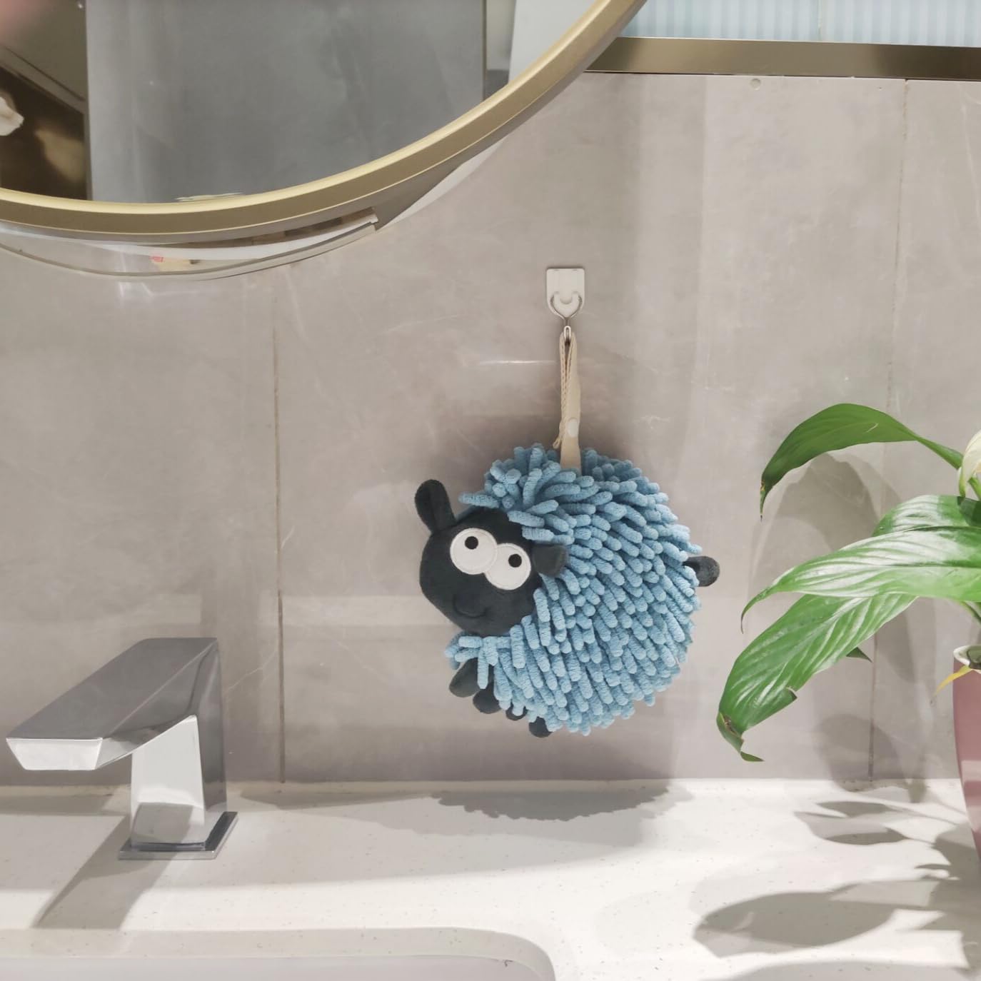 Heikrdo Sheep Funny Hand Towels For Bathroom Kitchen - Cute Decorative Sheep Decor Hanging Washcloths Face Towels Super Absorben