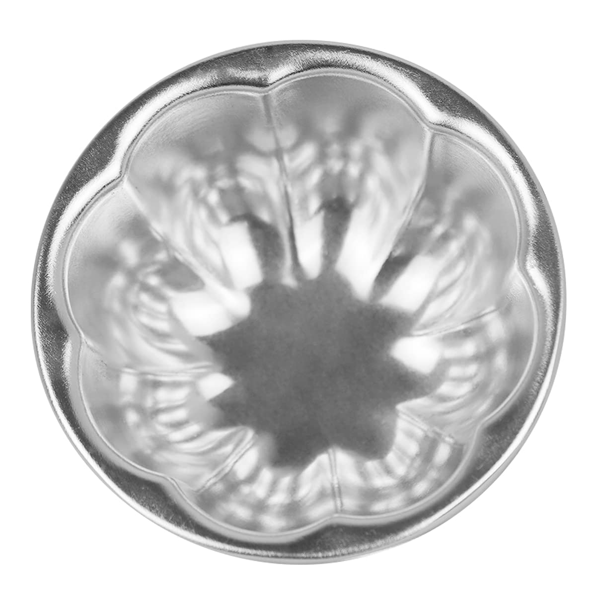 Weilan 6Pcs Egg Tart Molds Flower Shape Nonstick Pudding Pan Cupcake Muffin Cups,Aluminum Alloy Cake Tartlets Baking Tool (3.5 X