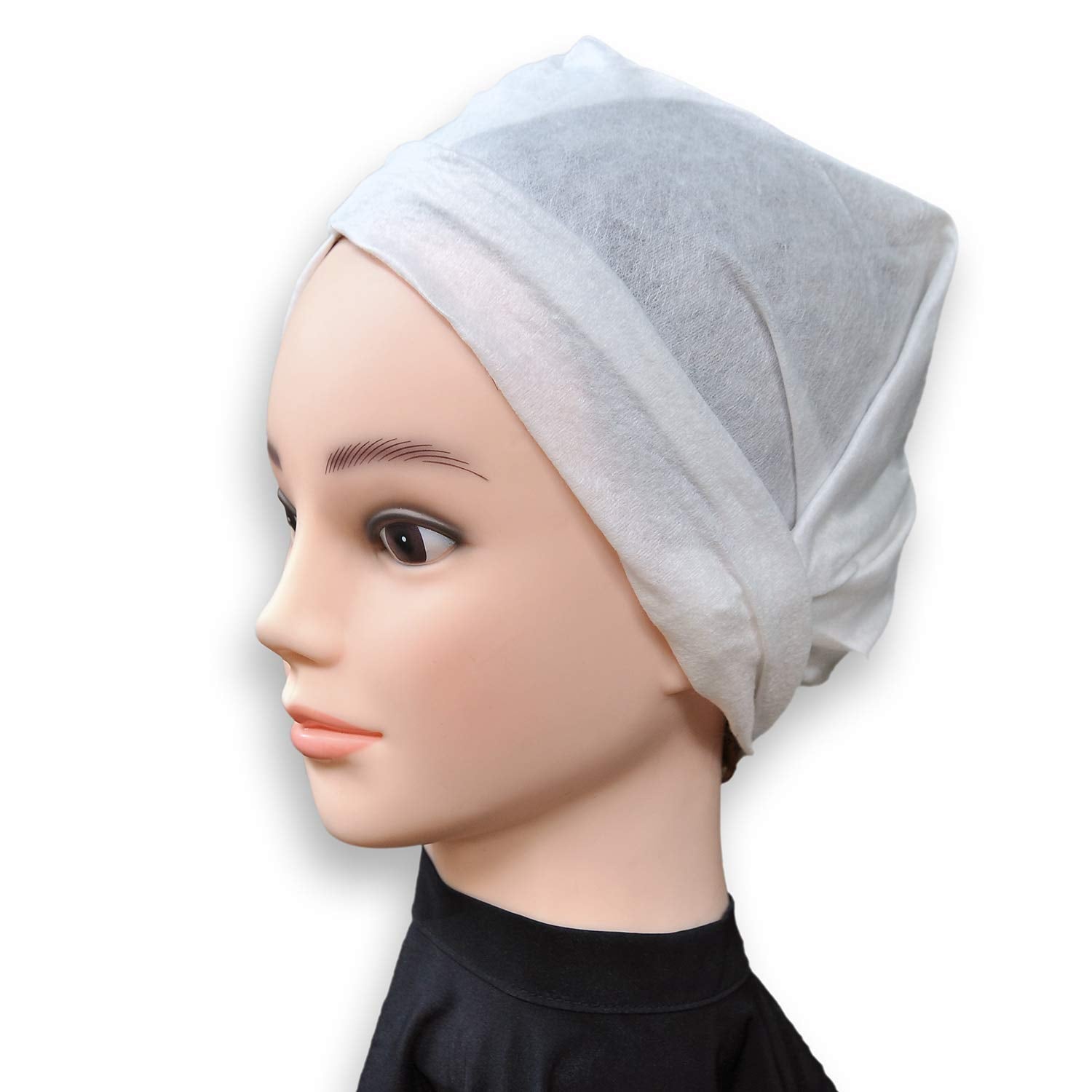 DAVELEN Essential Disposable Hair Towel for Women, 100 Pack 32 inch X 16 inch, Super Absorbent Quick Dry Hair for Drying Curly,