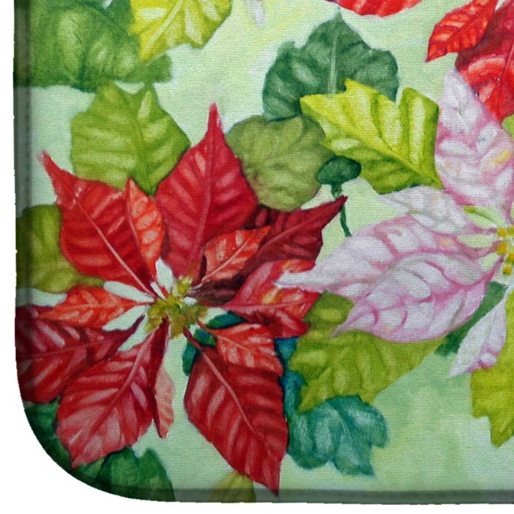 Poinsettias by Ferris Hotard Dish Drying Mat