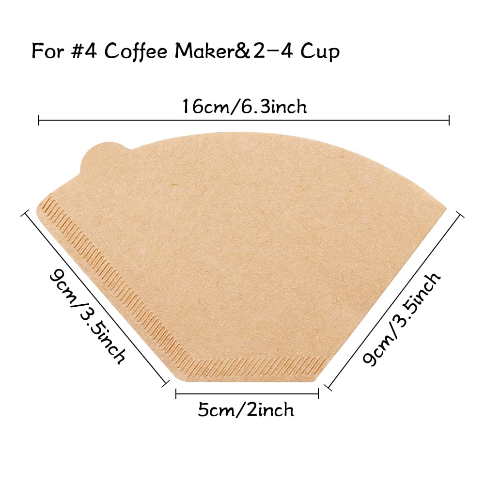 YQL #2 Cone Coffee Filter Coffee Filters 2 Cone Paper Unbleached Disposable Coffee Filters Fit for Drip Coffee Maker(200 Count)