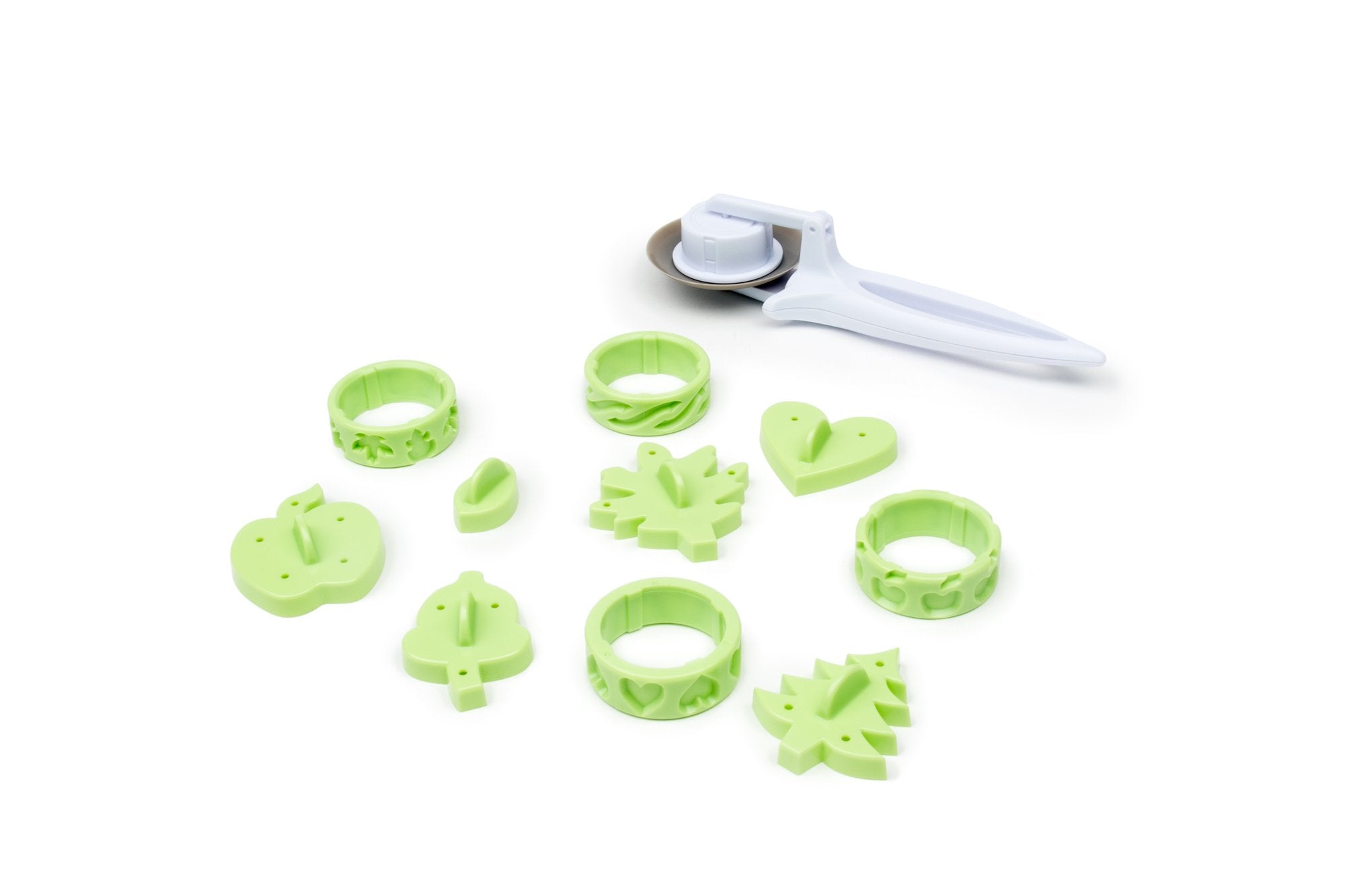 Fox Run Pie Top Cutters And Decorating Kit, 11-Piece Set, Green