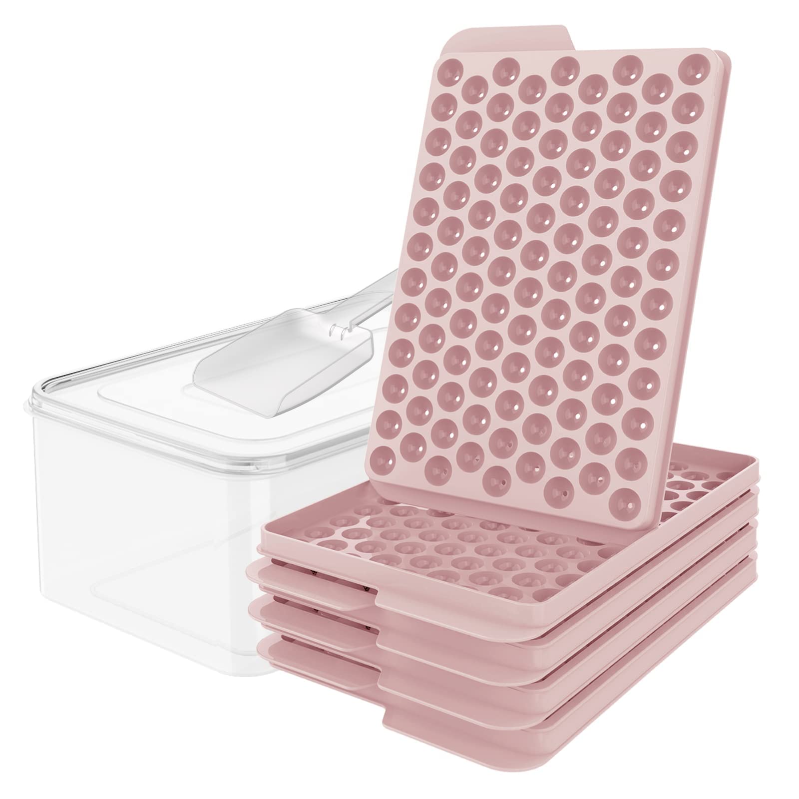 Wibimen Mini Ice Cube Trays, Upgraded Small Trays Easy Release, 104X4 Pcs Tiny Tray Crushed For Chilling Drinks Coffee Juice(4Pa