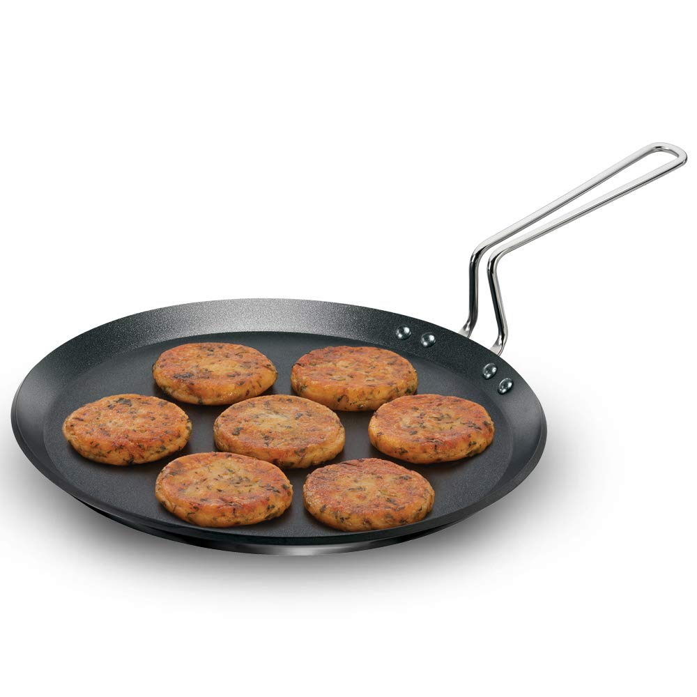 Hawkins Iqft30 Tava, Dosa, Griddle, 12 Inch, Black