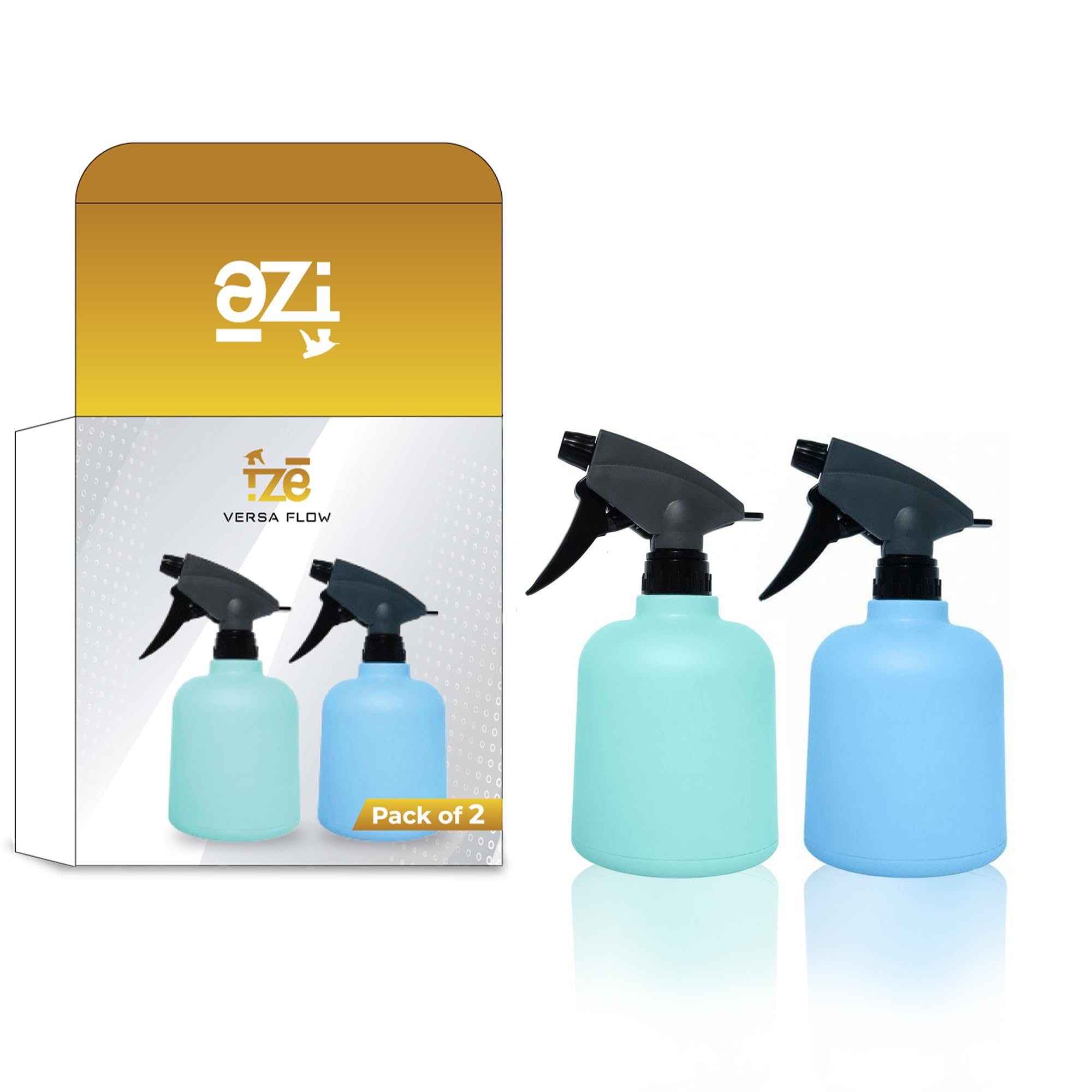 Fze Spray Bottles Pack Of 2, 20 Oz/600Ml Portable Plant Spray Bottle, Empty Spray Bottle With Ajustable Nozzle, Plant Mister Sui