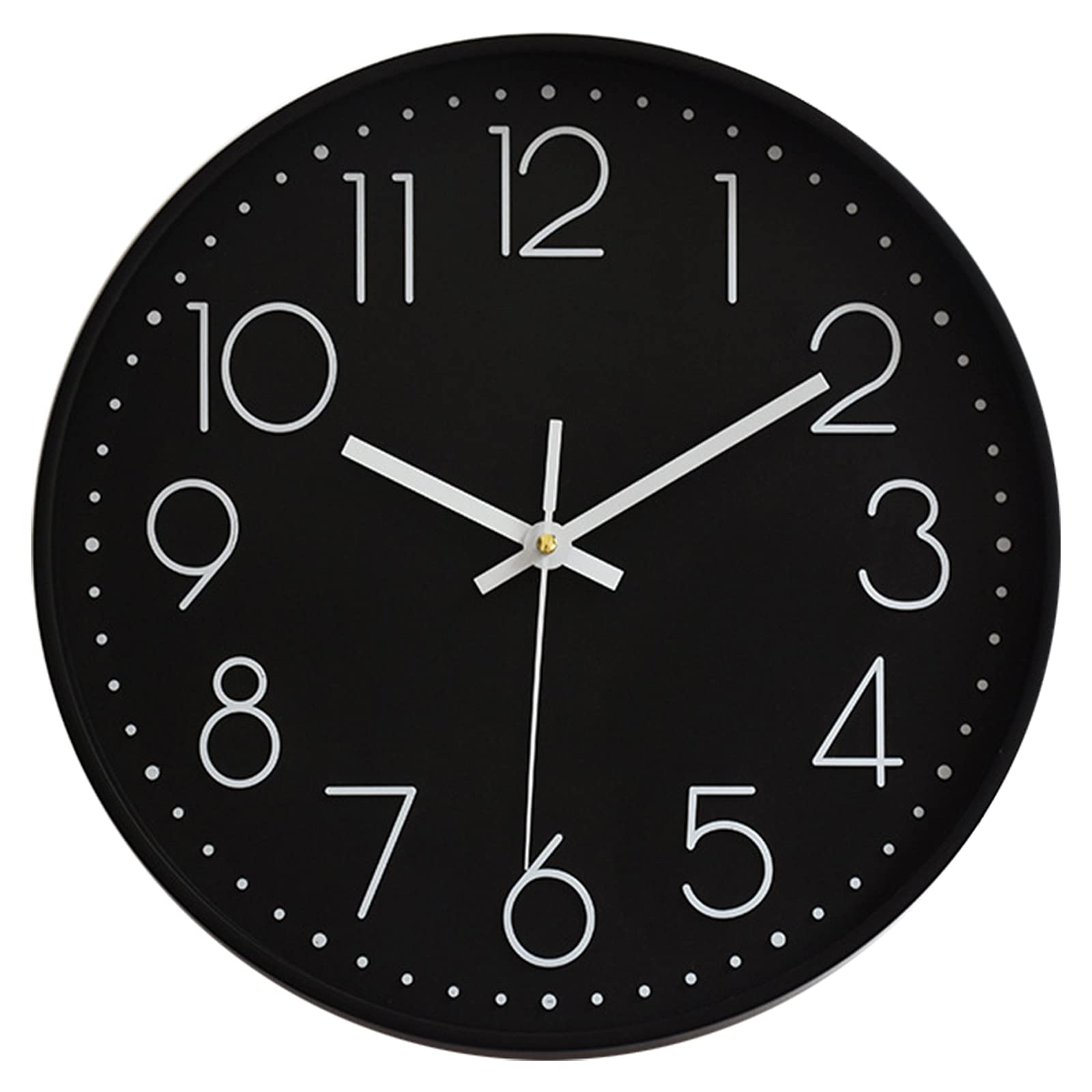 Preciser Wall Clocks Battery Operated Non-Ticking Red Clock 12 Inch Kitchen Wall Clock Quartz Silent Movement Large Decorative C