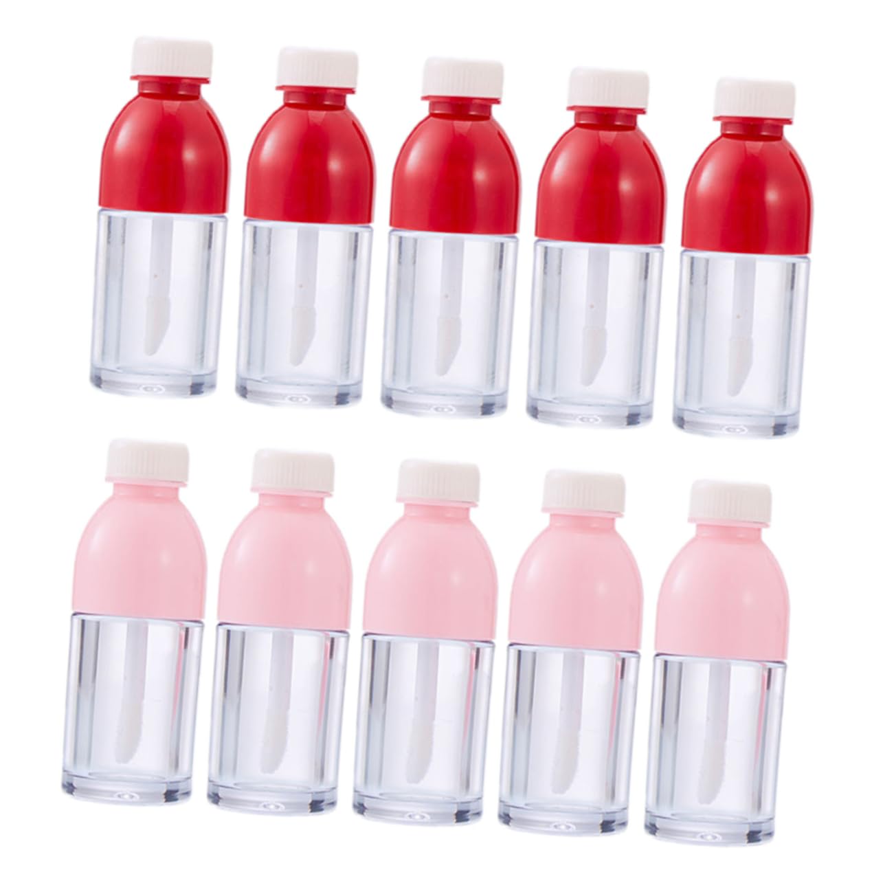 NULYLU 10pcs Refillable Lip Gloss Tubes Set Lightweight Travel Lip Oil Containers Durable Balm Bottles for Diy Gloss Women Pink 