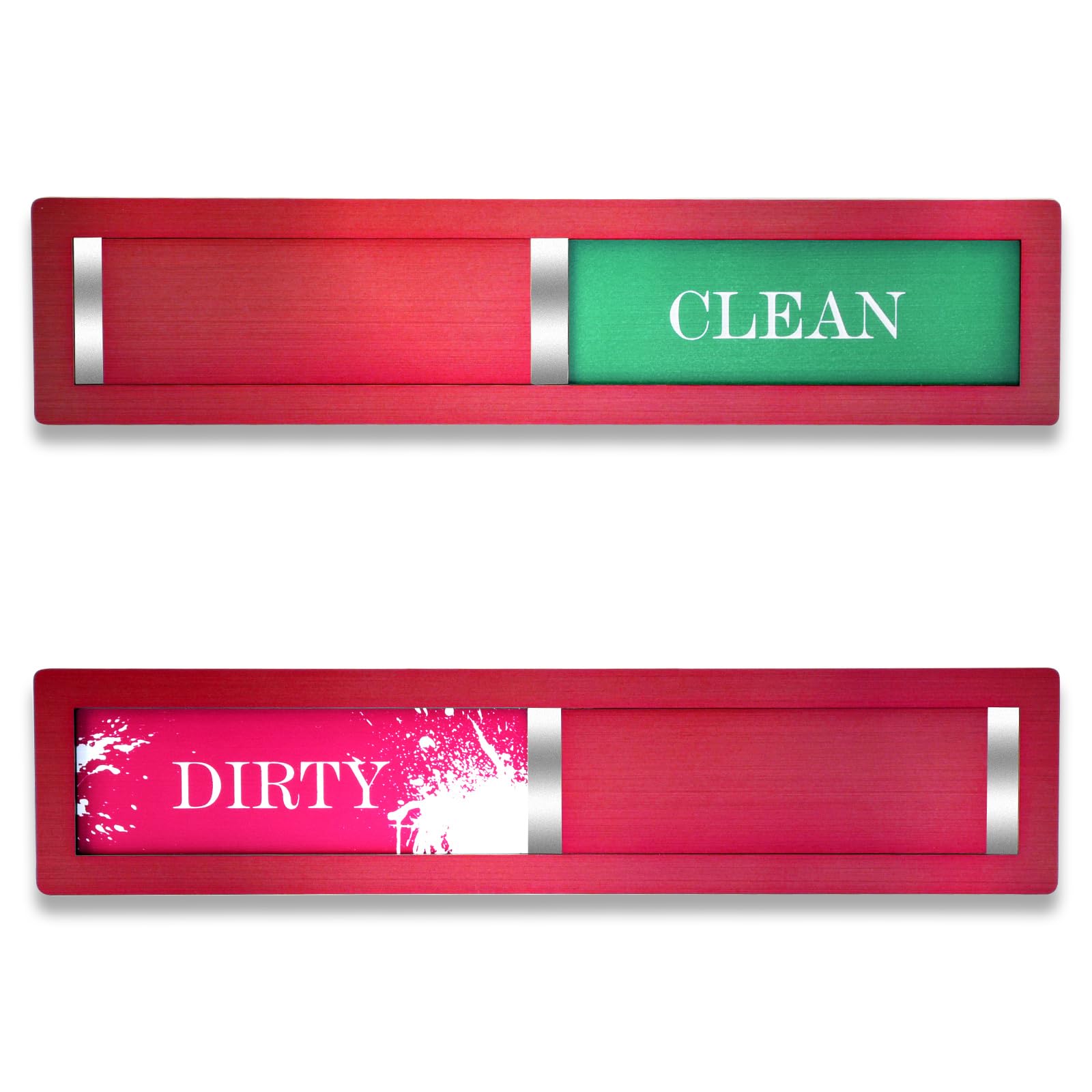 Christmas Red Dishwasher Magnet Clean Dirty Sign - Festive Clean/Dirty Indicator with 304 Stainless Steel Magnet & Strong Adhesi
