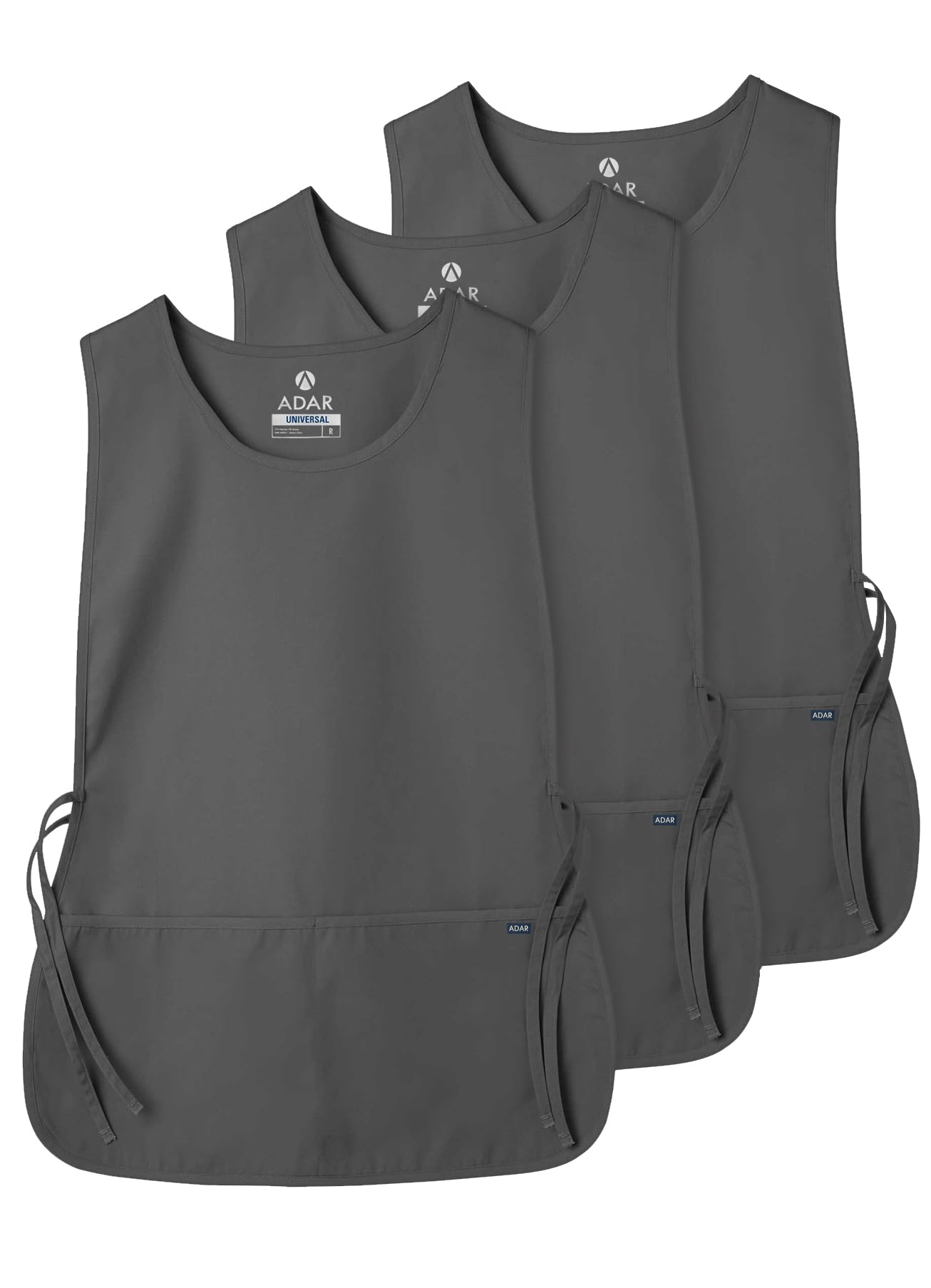 Adar Uniforms, Universal Cobbler Apron 3 Pack - Unisex Cobbler Apron - 7023 - Pewter - X