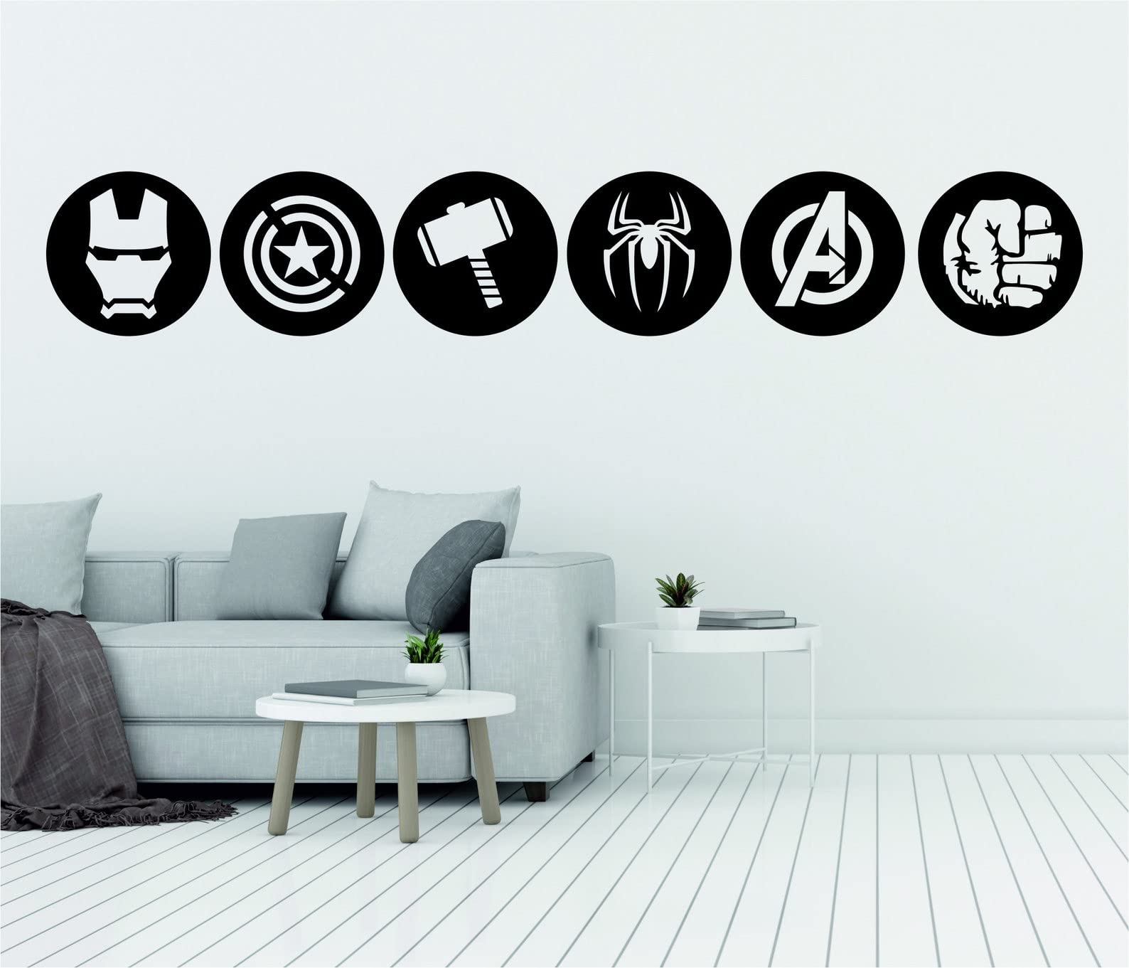 Triad basics Home Decor Items 6 Pieces Marvels Wall Decor For Living Room, Bedroom, And Kitchen - Stylish Showpieces For Home De