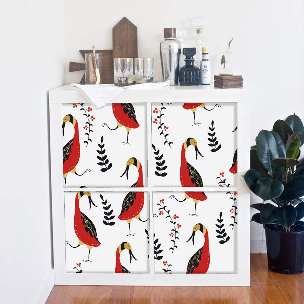 Self-Adhesive Dresser Sticker, Peel And Stick Furniture Skin, Removable Shelf Unit Decals Sticker (007, Expedit/Kallax)