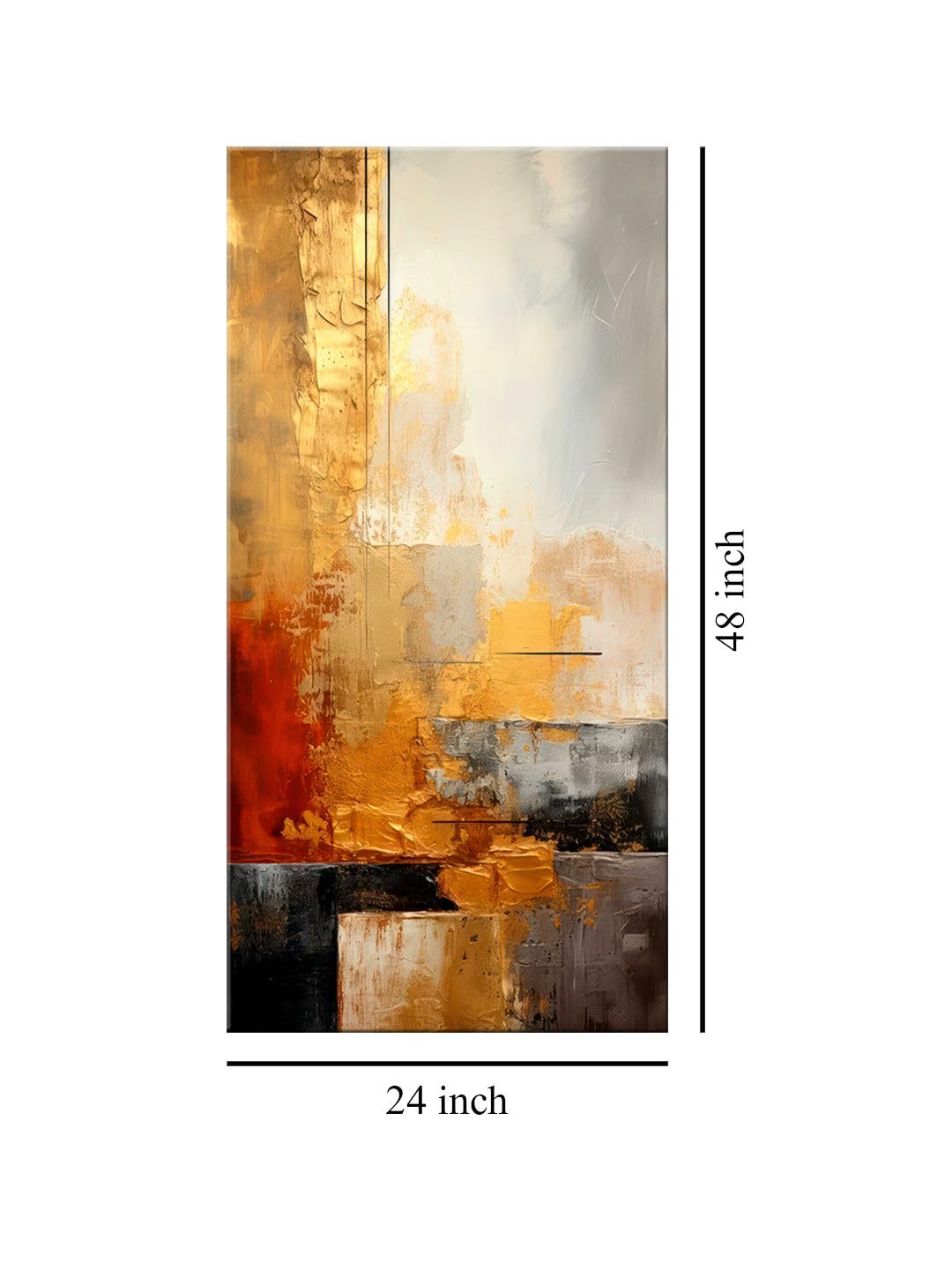 999STORE Warrior King Canvas Painting, Historical Artwork of Shivaji Maharaj Large Painting, Big Painting (24X48 Inches FLP24480