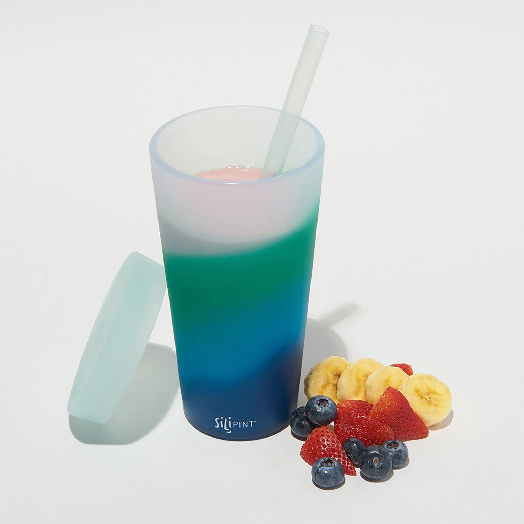 Silipint 22-Ounce Silicone Tumbler Cups With Lids And Straws, Unbreakable, Reusable Tumblers With Airtight Lids And Extra-Thick