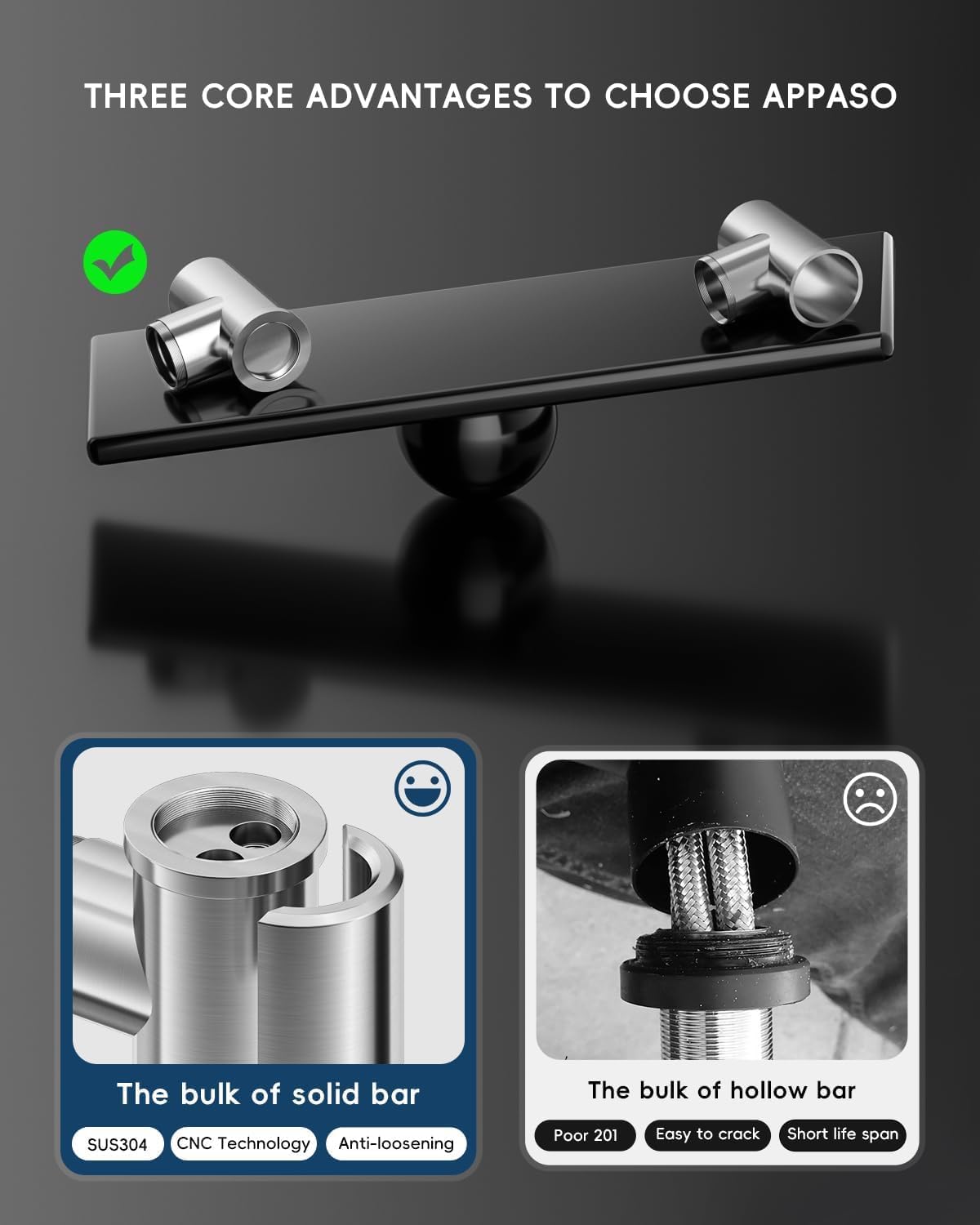 Appaso Kitchen Faucet With Soap Dispenser Brushed Nickel, Pull Down Kitchen Faucet Commercial Single Handle High Arc Faucet For