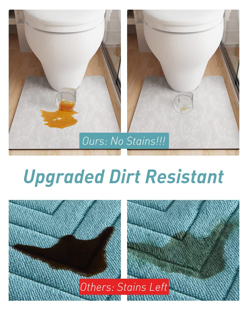 Cocoer Bath Mat-Bathroom Mat Bathroom Rug Absorbent Stain Resistant -Rubber Backed Thin Bath Mats For Bathroom Non Slip Quick Dr