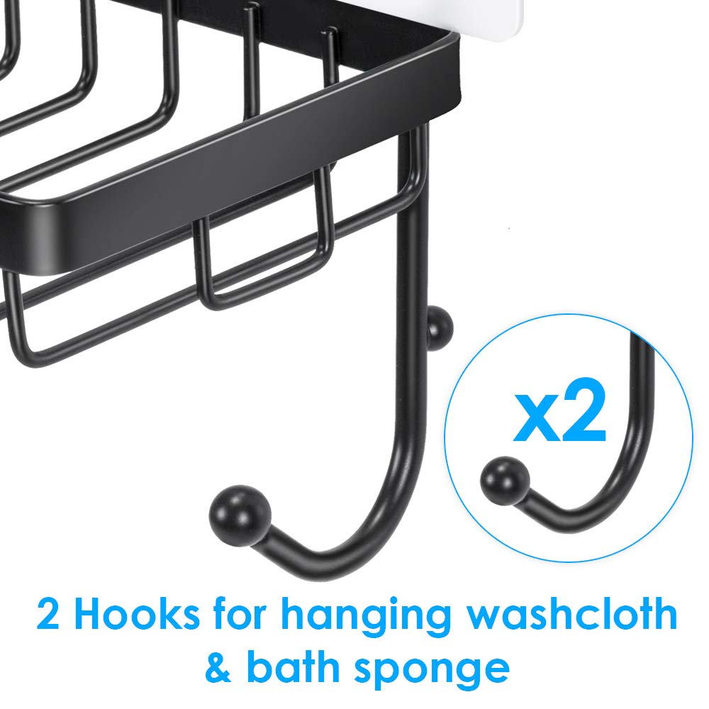 Odesign Soap Dish Sponge Holder With Hook For Bathroom Shower Kitchen Wall Mounted Rustproof Stainless Steel