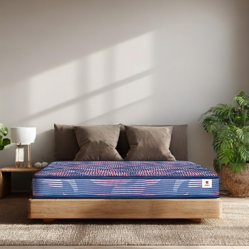 Sleepwell Champ Classic Ortho Mattress | Soft Plush Top | Firm Feel Mattress | Back Support | AntiBacterial Technology | Triple