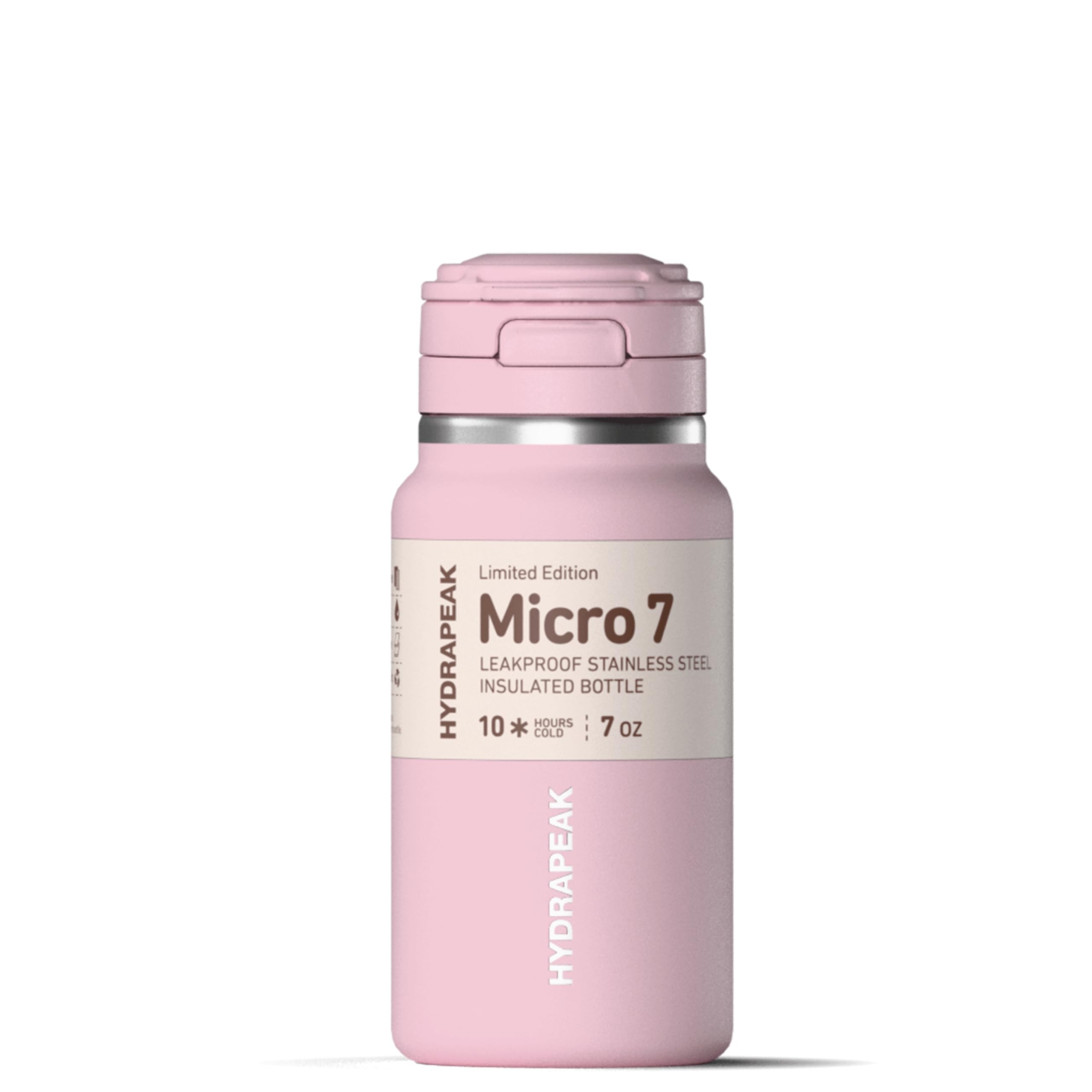 Hydrapeak 7oz Micro Tumbler, Insulated Stainless Steel Cup with Flip Top Lid, Mini Water Bottle for Drinks, Baby Milk, Condiment