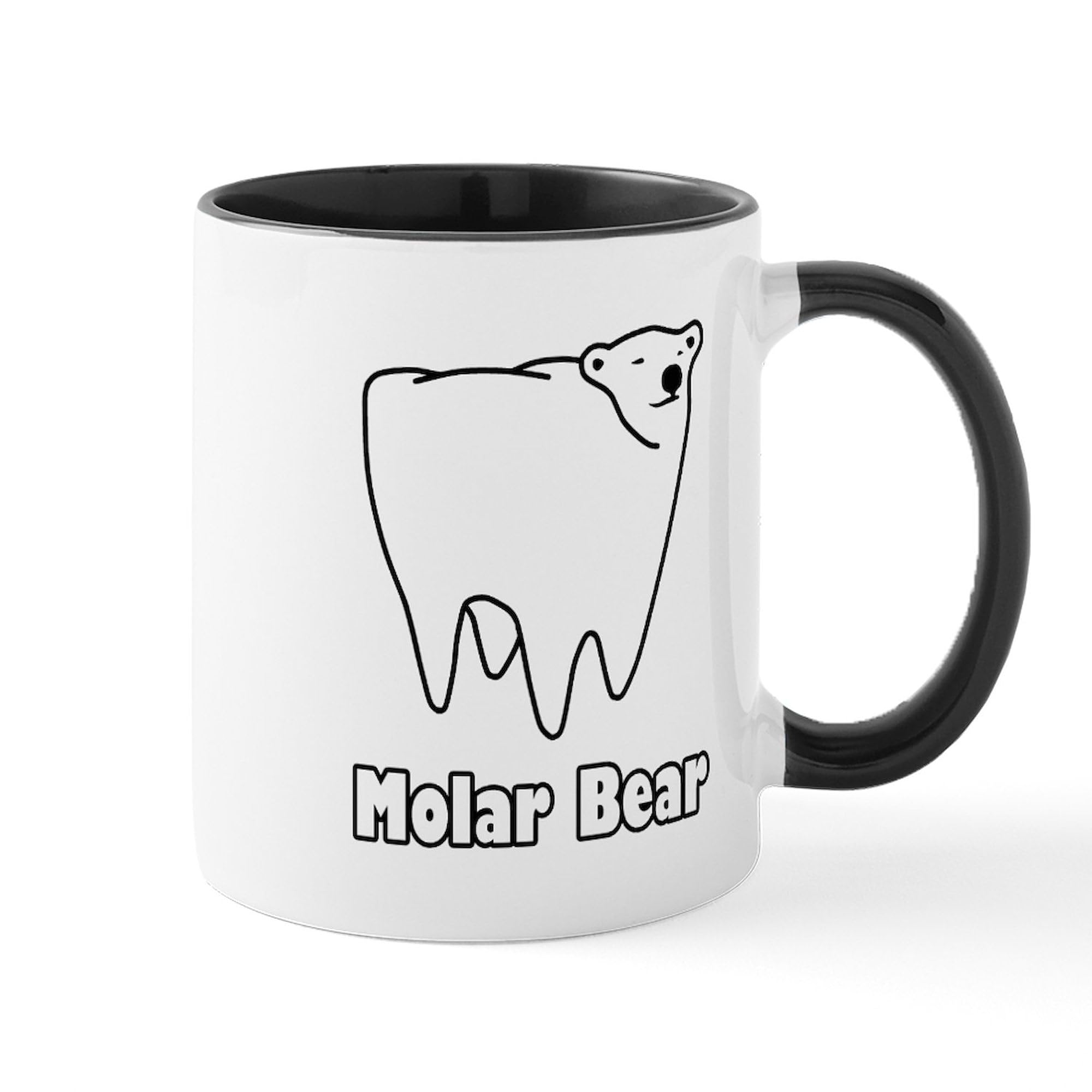 CafePress Molar Bear Polar Tooth Bear Mugs 11 oz (325 ml) Ceramic Coffee Mug