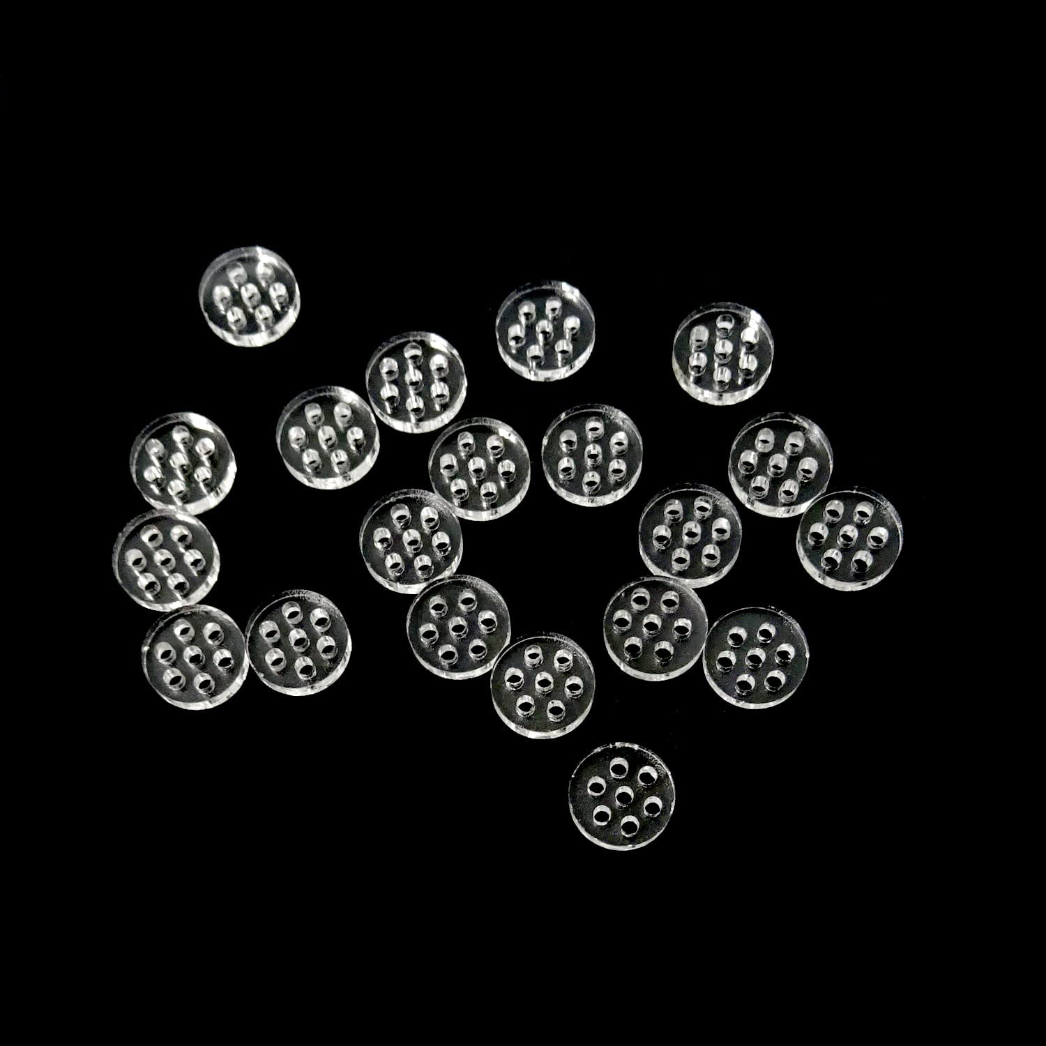 Honbay 20Pcs High Borosilicate Glass Screens Filters With Holes Honeycomb Holes Filter Screen (8Mm)