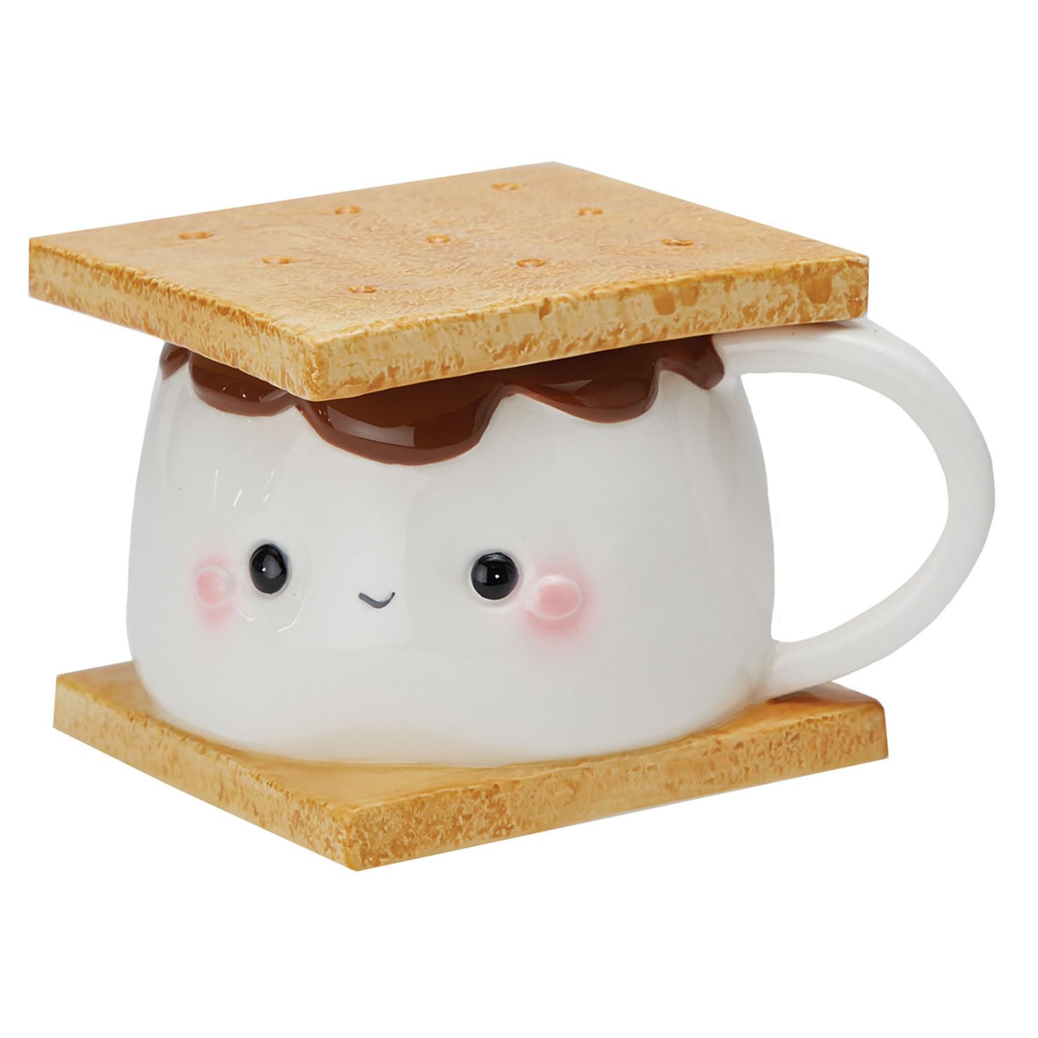 Streamline Imagined 1 X Marshmallow Smore Coffee Mug With Lid