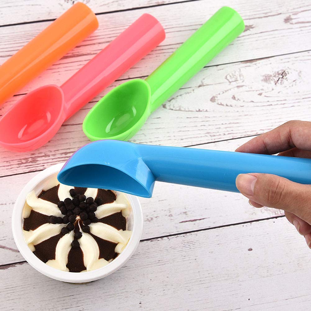4 Pcs Plastic Ice Cream Scoop Assorted Color Ice Cream Scooper For Fruits, Yogurt, Melon Ball, Sorbet