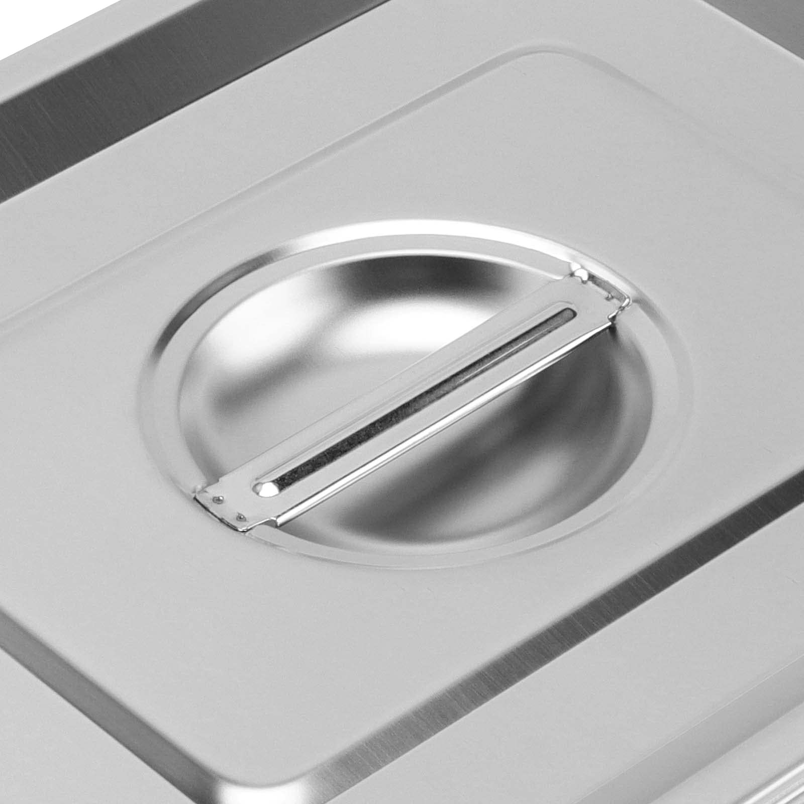 Japchet 4 Pack 1/2 Size Stainless Steel Steam Table Lid, Steam Table Pan Lids With Handle Hotel Pan Cover For Kitchen, Hotel, Re