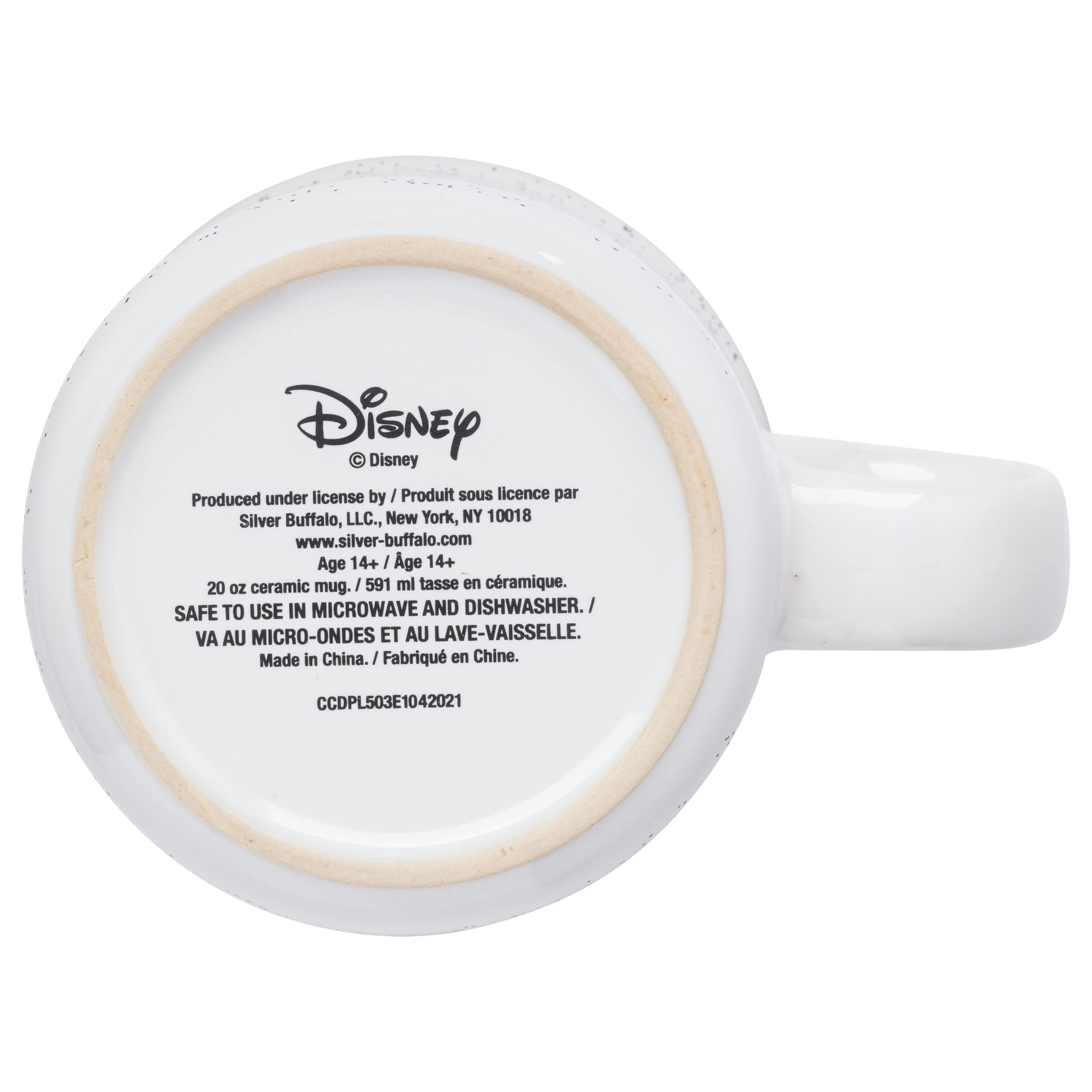 Silver Buffalo Disney Pride Mickey Hands Ceramic Camper Style Coffee Mugs, 20 Ounces