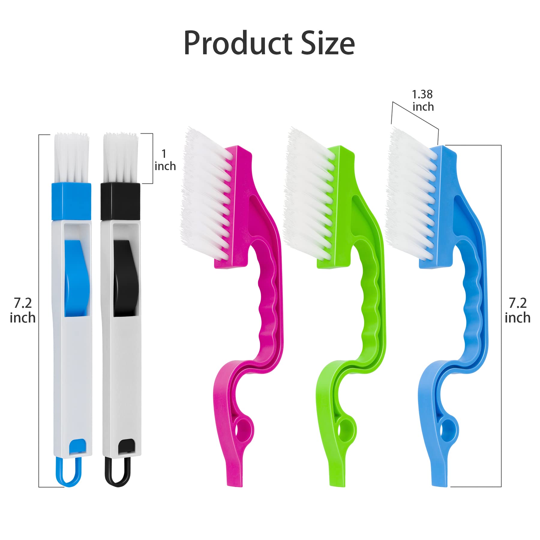Aivwis Hand-Held Groove Gap Cleaning Tools, Window Track Cleaning Brush, Crevice Cleaning Brushes For Deep Cleaning Door Window