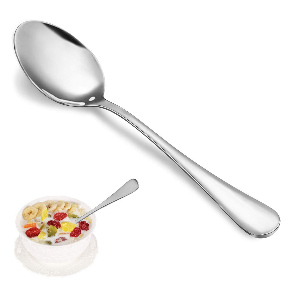 24 Piece Teaspoons Set,Food Grade 18/10 Stainless Steel Tea Spoons,Durable Small Spoons,Metal Dessert Spoon,Spoons Silverware Fo