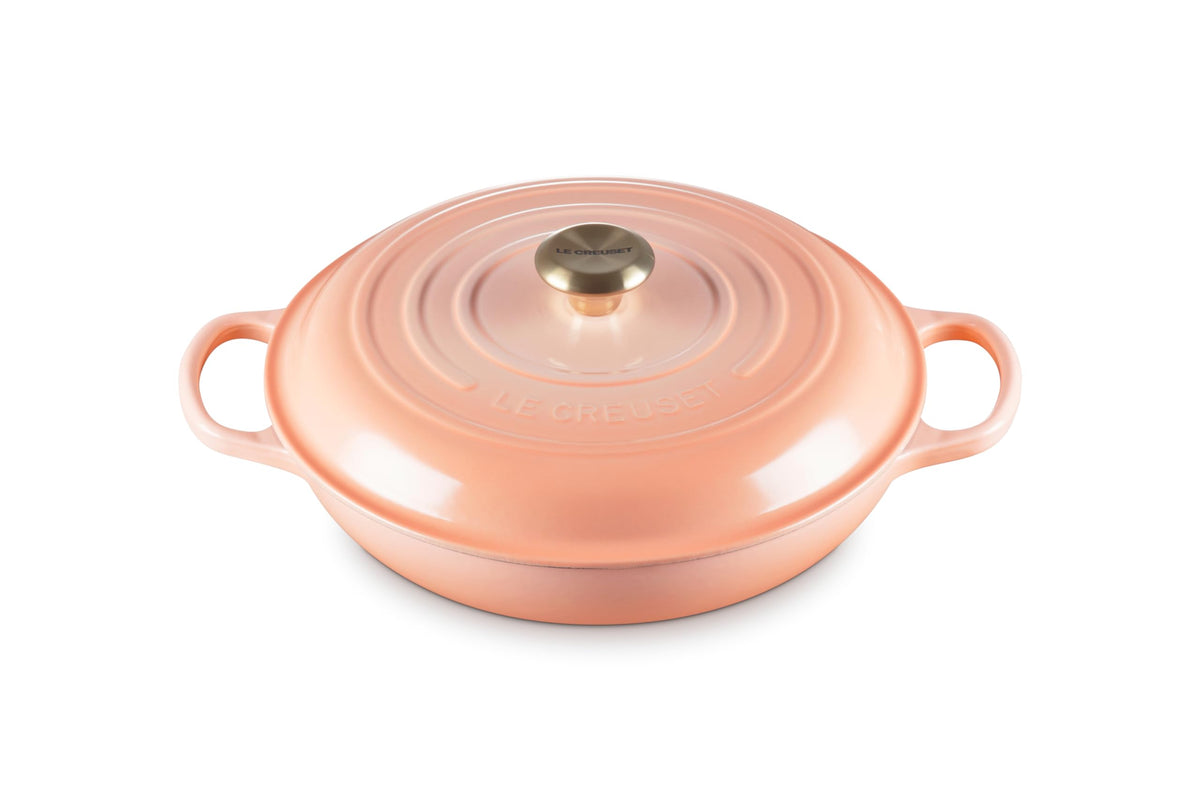Le Creuset Enameled Cast Iron Signature Round Braiser, 3.5Qt. Peche