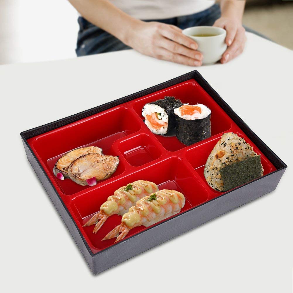 Duokon Japanese Style Lunch Box Portable Wood Bento Box Food Container Storage Box Office Picnic