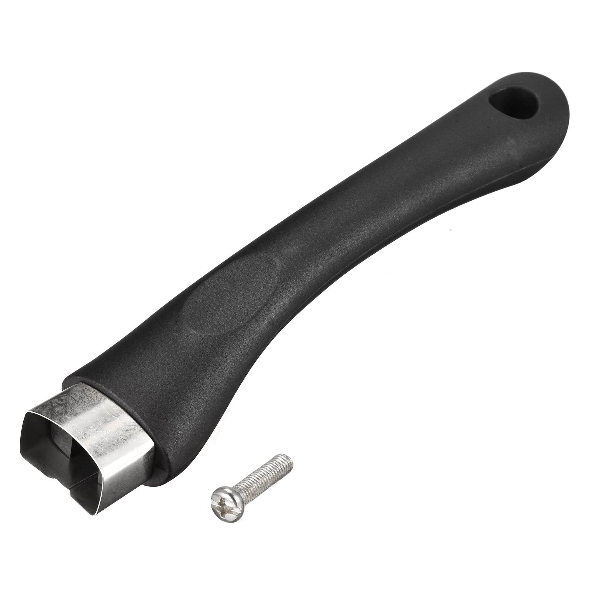 Meccanixity Pan Replacement Handle Black 7.8Inch With Screw Nonstick Saucepan Cookware Skillet Stainless Steel Handle