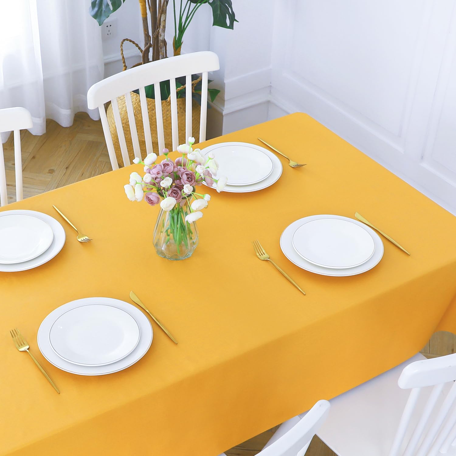 Romanstile Halloween 100% Waterproof Pvc Tablecloth, Square Oil Spill Proof Stain Resistant Vinyl Table Cloth, Wipe Clean Plasti