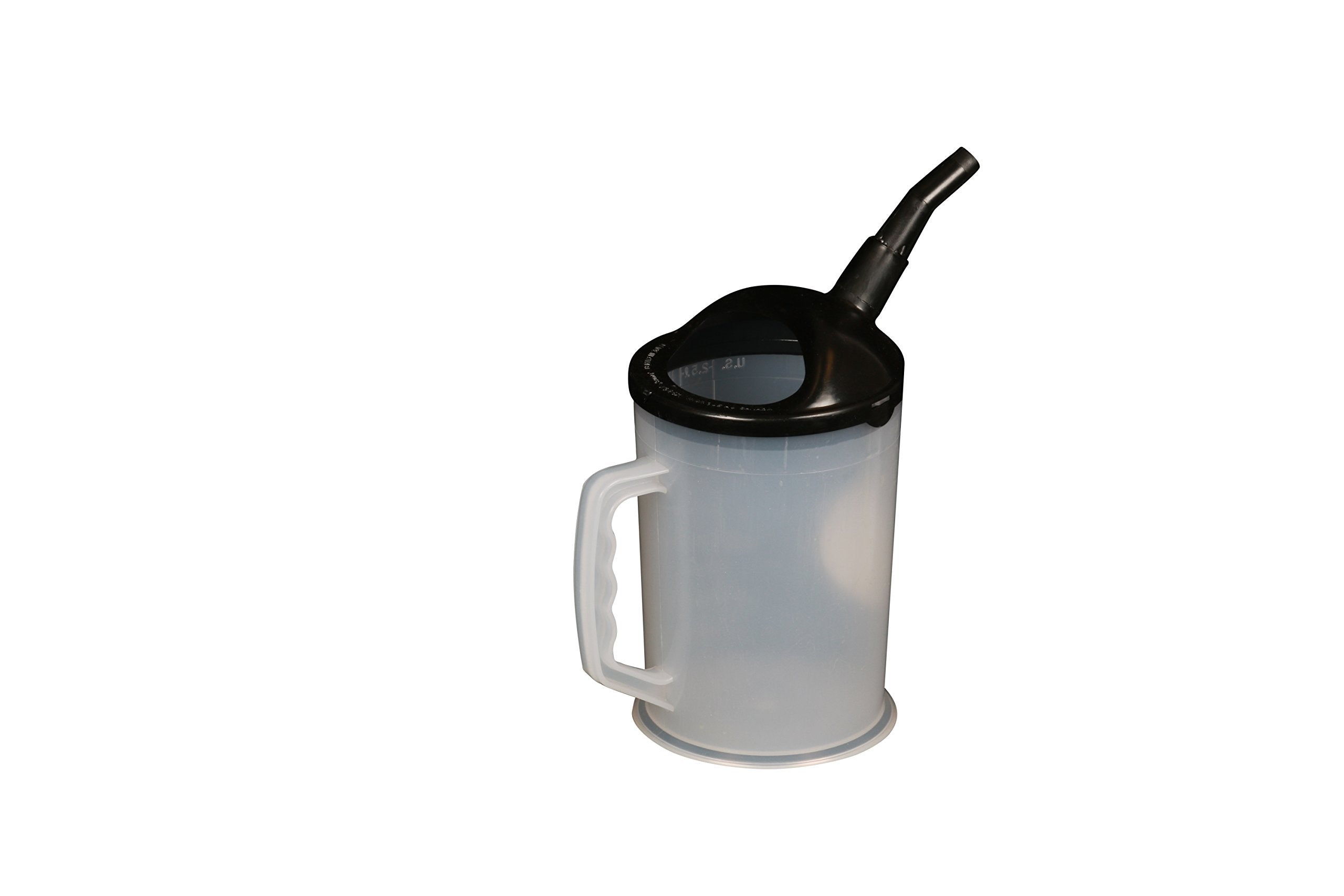 Funnel King 94026 Heavy-Duty 87 Oz. Graduated Measuring Container W/ 4'' Black Spout - Lot Of 6