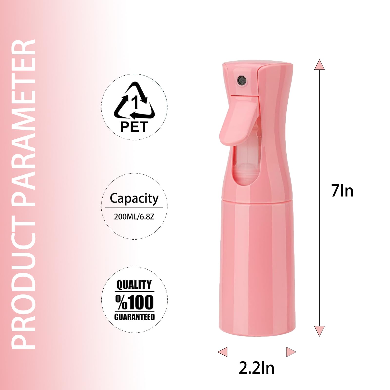 Spray Bottle, Home Spray Bottle For Hair (6.7Oz/200Ml) Home Essentials Spray Bottles For Cleaning Empty Ultra Fine Water Mister