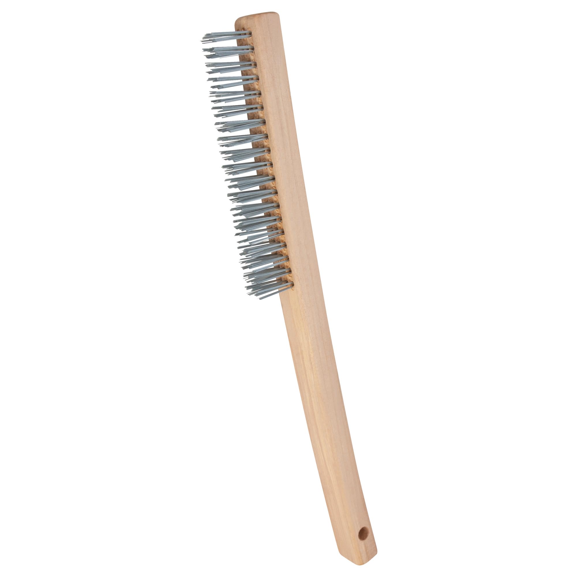 Performance Tool W1152 - Solid Wood Handle with Steel Bristles for Quick and Easy Cleaning of Rust, Paint, Dirt, and More