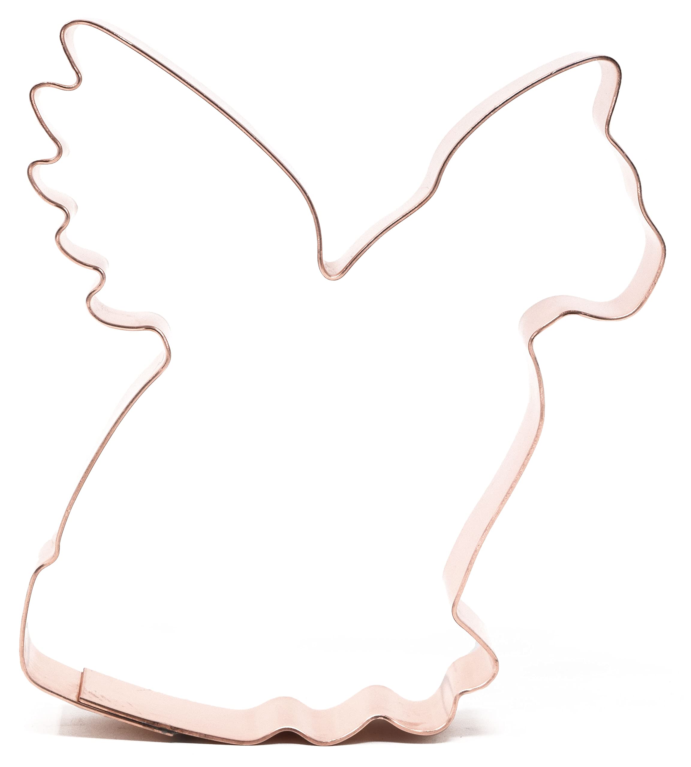 No. 2 Cat Angel With Wings Copper Cookie Cutter