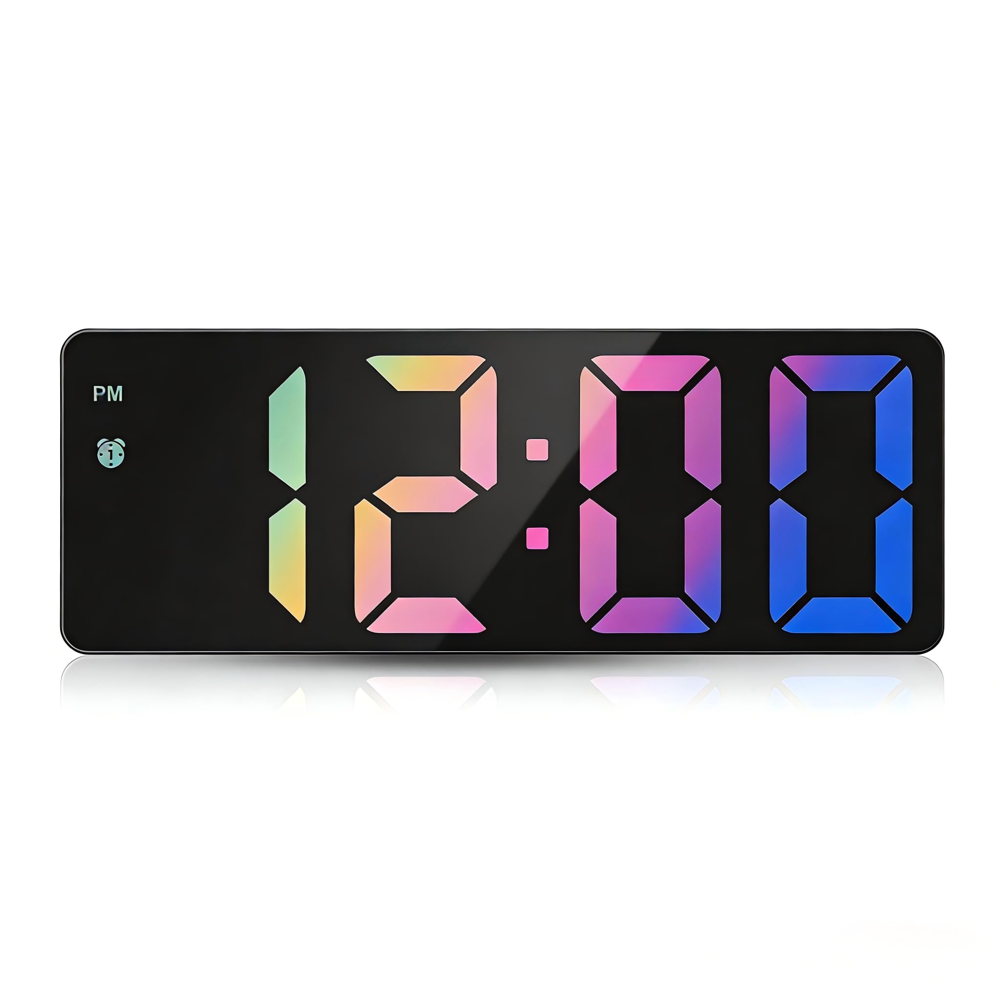 AMIR Upgraded Digital Alarm Clocks for Bedrooms, LED Digital Clock with Dual Power Supply, 12/24H, Dimmable,DST,Snooze,Desk Cloc