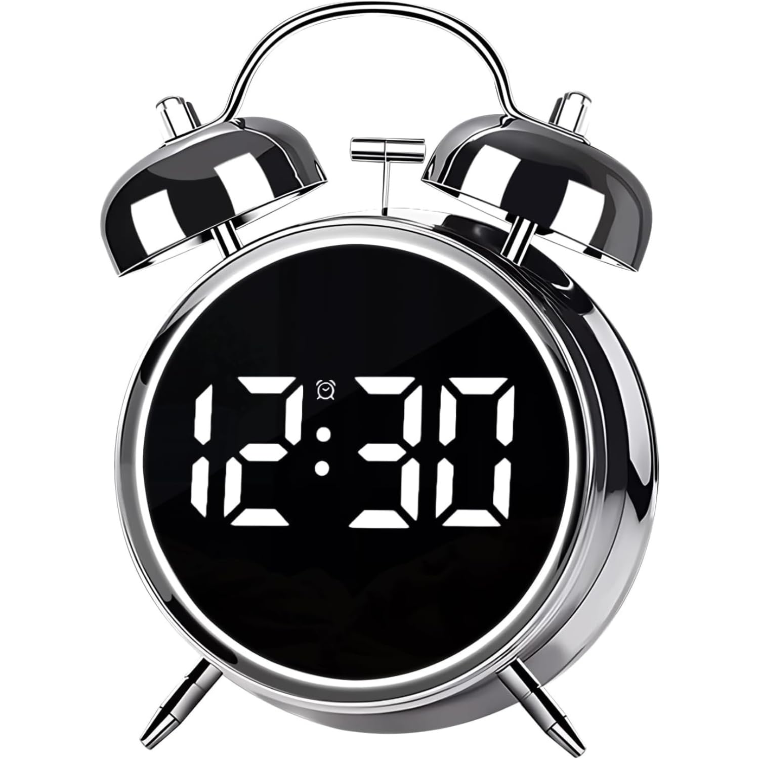 Nyrwana Emoji Digital Alarm Clock For Heavy Sleepers, Abs Plastic Touch To Wake With Snooze, Adjustable Brightness, Temperature 