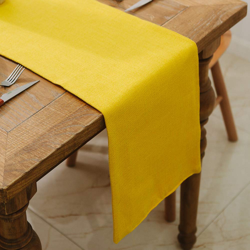 2 Piece Fabric In 1 Dining Table Runner 12 X 72 Inches Christmas Living Room Dinner Wedding Birthday Party Burlap Rustic Table R